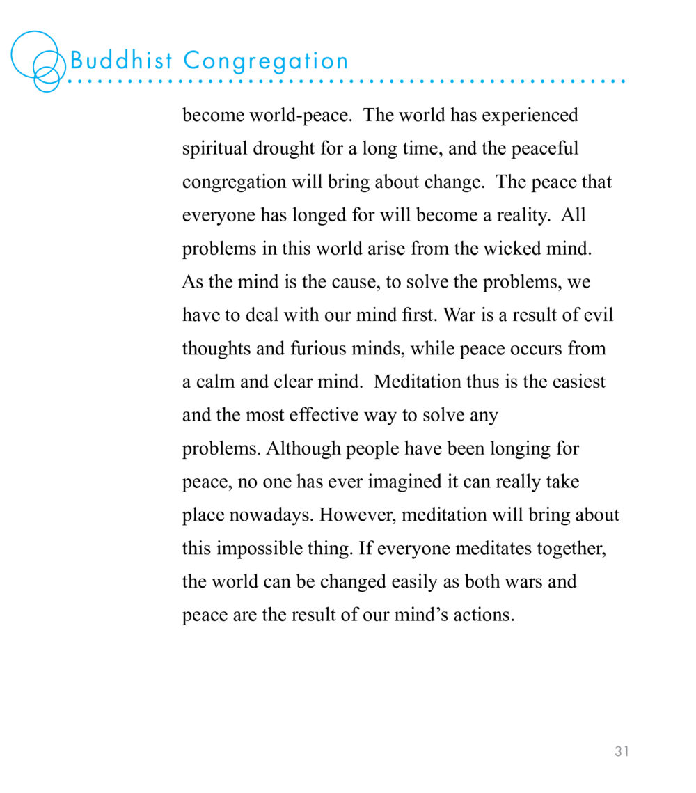 The Power of Meditation for World Peace East Meets West หน้า 31