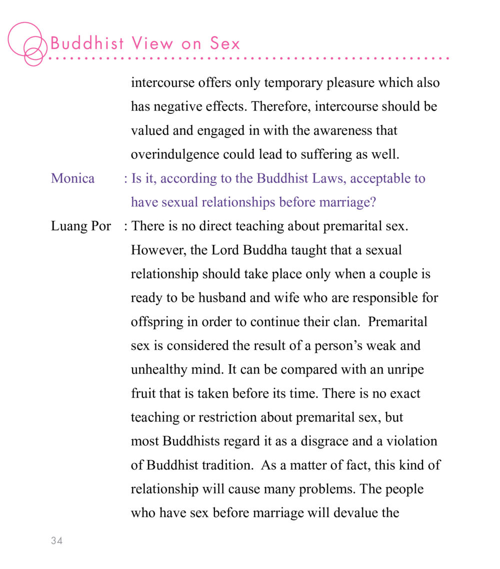 Buddhist Views on Sexual Relationships East Meets West หน้า 34