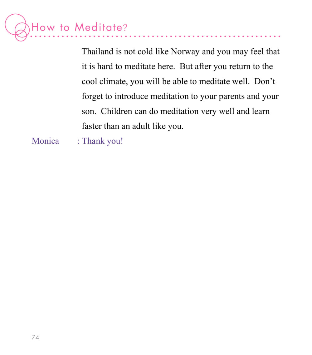 How to Meditate East Meets West หน้า 74
