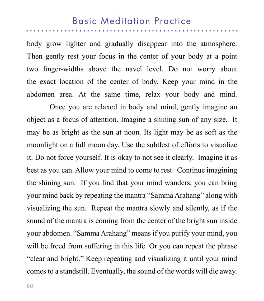 Basic Meditation Practice East Meets West หน้า 80