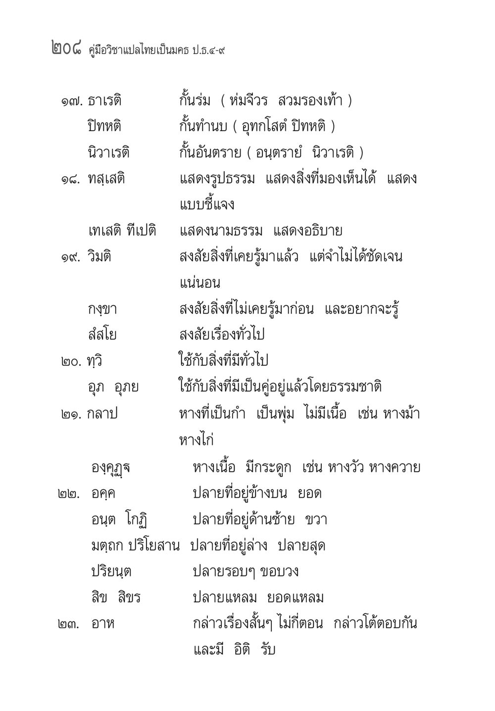 คู่มือวิชาแปลไทยเป็นมคธ ป.ธ.๔-๙ คู่มือวิชาแปลไทยเป็นมคธ ป.ธ.๔-๙ วิชาแต่งไทยเป็นมคธ ป.ธ.๙ หน้า 224