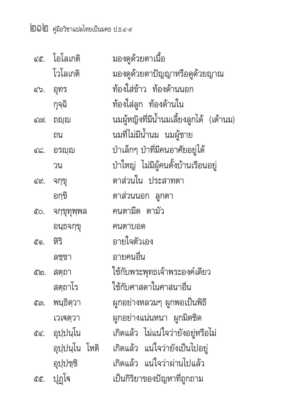 คู่มือวิชาแปลไทยเป็นมคธ ป.ธ.๔-๙ คู่มือวิชาแปลไทยเป็นมคธ ป.ธ.๔-๙ วิชาแต่งไทยเป็นมคธ ป.ธ.๙ หน้า 228