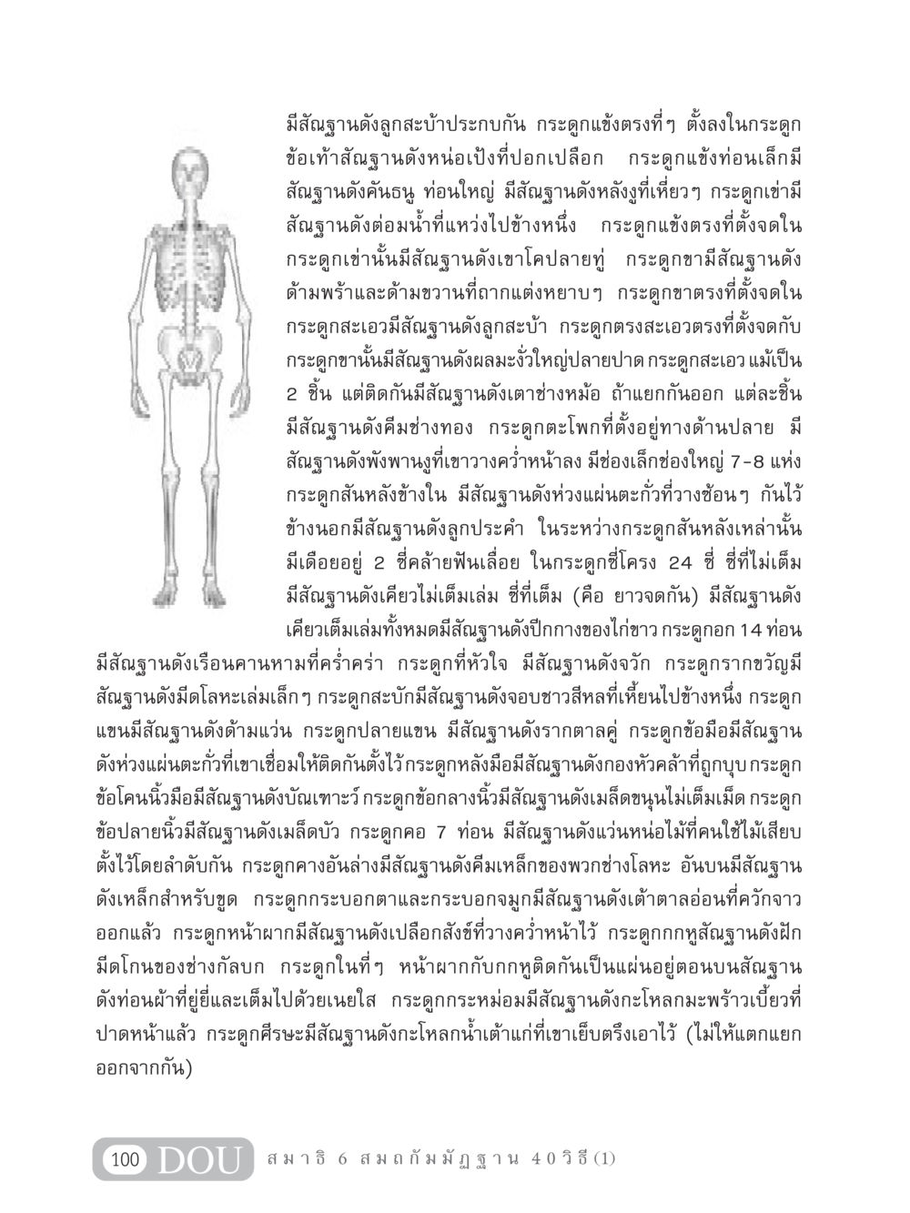 สัณฐานของกระดูกในร่างกายมนุษย์ MD 306 สมาธิ 6  หน้า 110