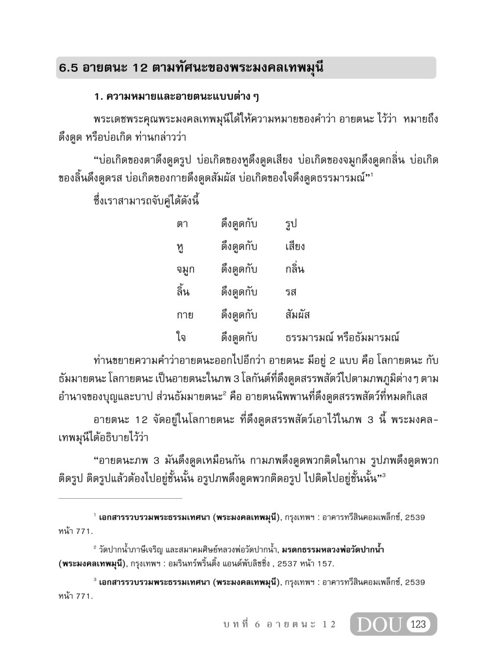 อายตนะ 12 ตามทัศนะของพระมงคลเทพมุนี MD 408 สมาธิ 8 หน้า 133