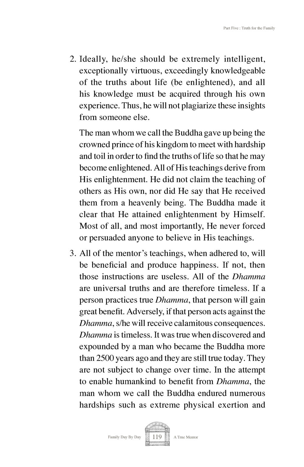 Truth for the Family: Lessons from the Buddha Family Day By Day หน้า 121