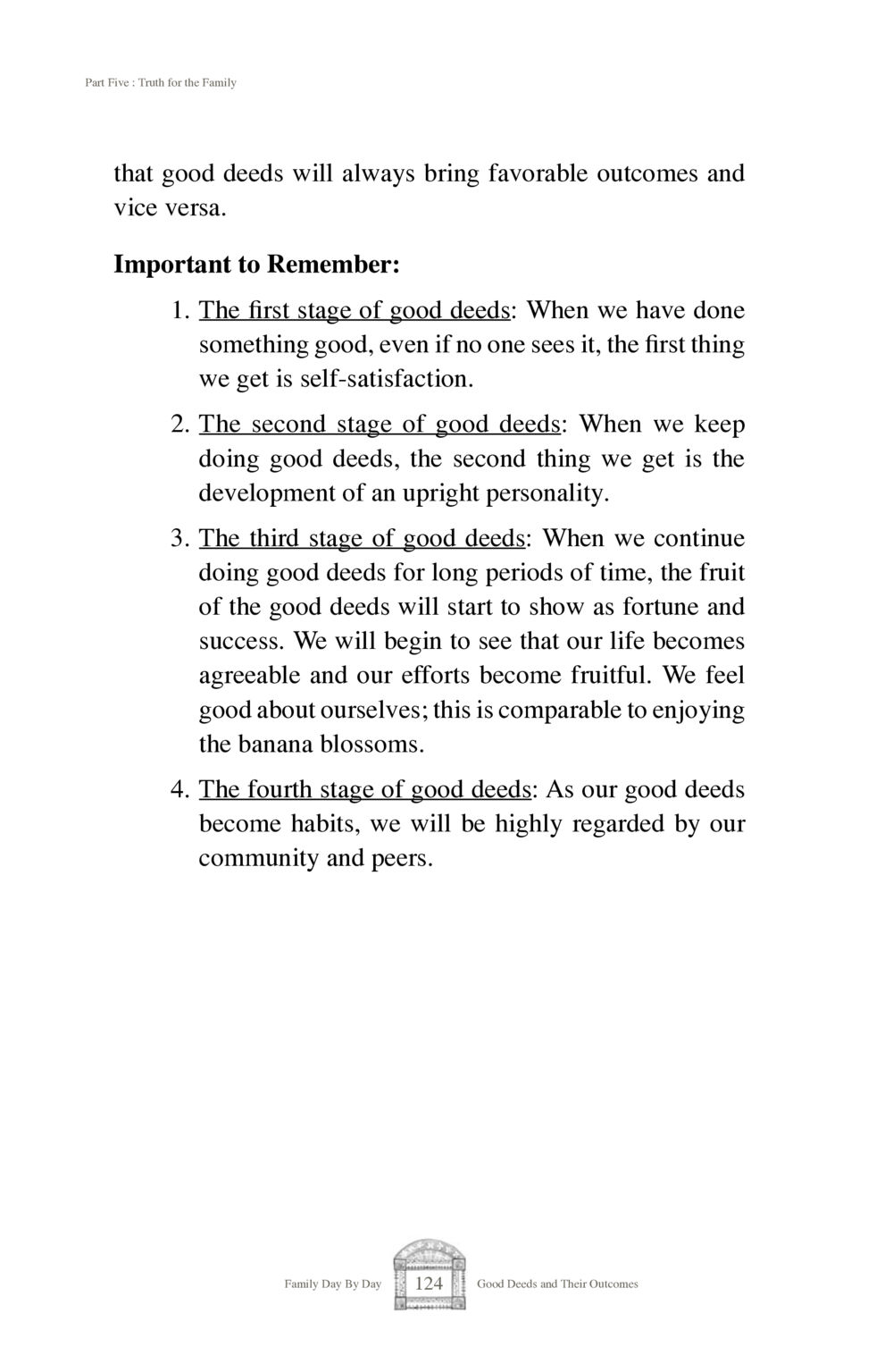 Truth for the Family: The Impact of Good Deeds Family Day By Day หน้า 126