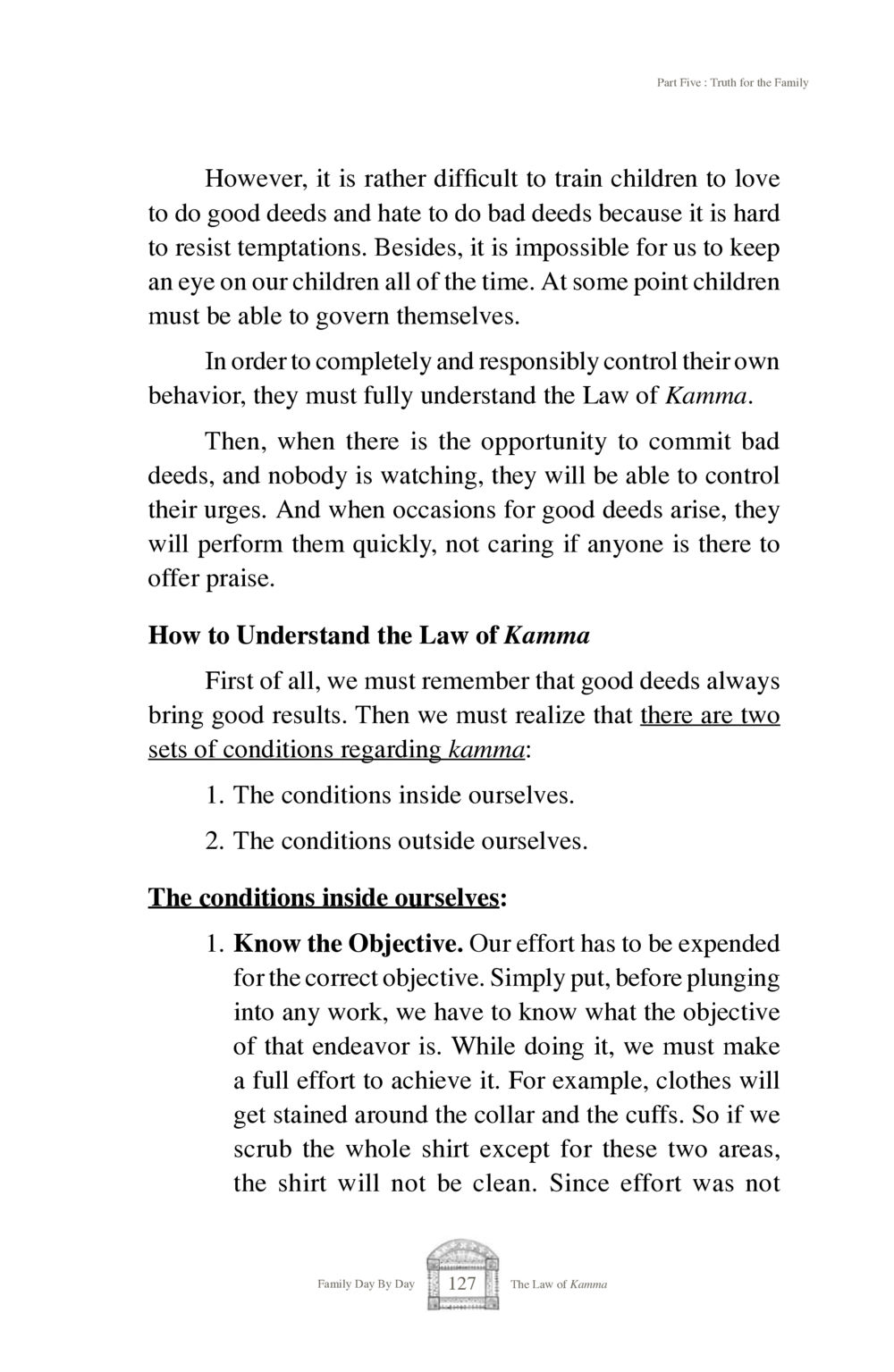 Understanding the Law of Kamma for Children Family Day By Day หน้า 129