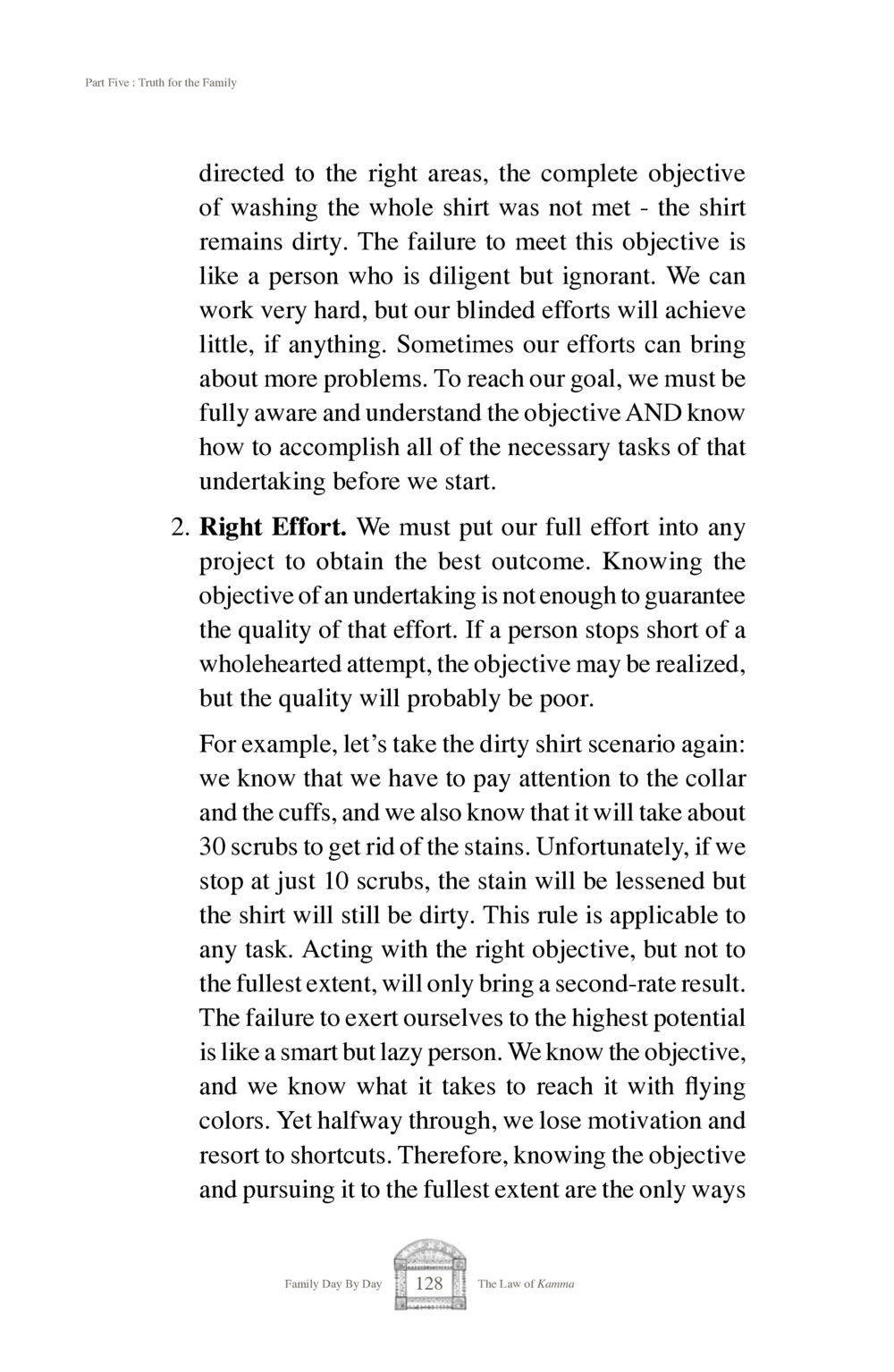 Truth for the Family: The Importance of Right Effort Family Day By Day หน้า 130