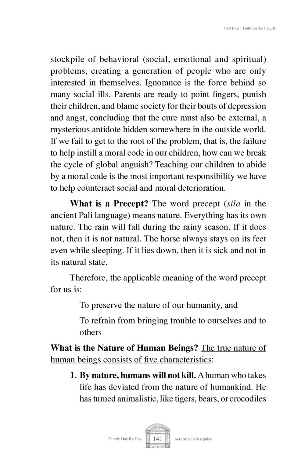 Truth for the Family: Understanding Precepts and Human Nature Family Day By Day หน้า 143