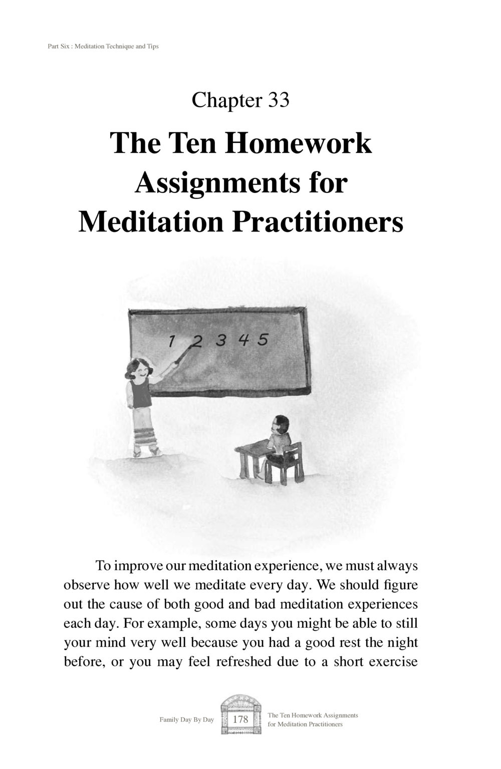 Ten Homework Assignments for Meditation Practitioners Family Day By Day หน้า 180