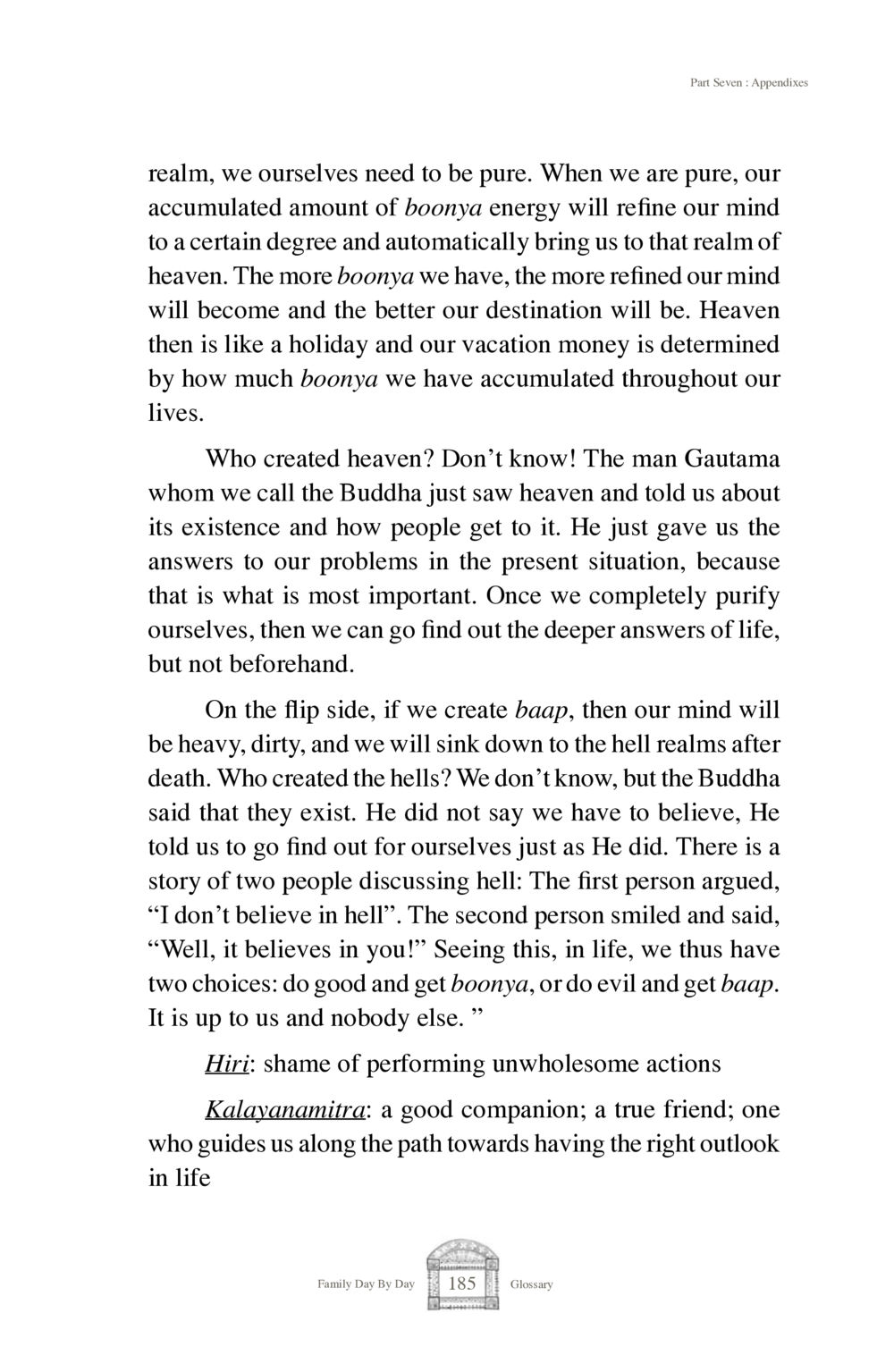 Understanding Heaven and Hell in Buddhism Family Day By Day หน้า 187