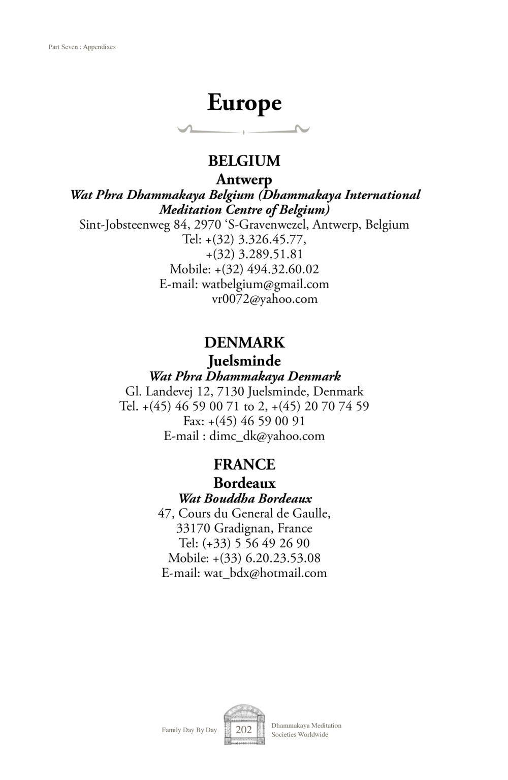 Wat Phra Dhammakaya Centers in Europe Family Day By Day หน้า 204