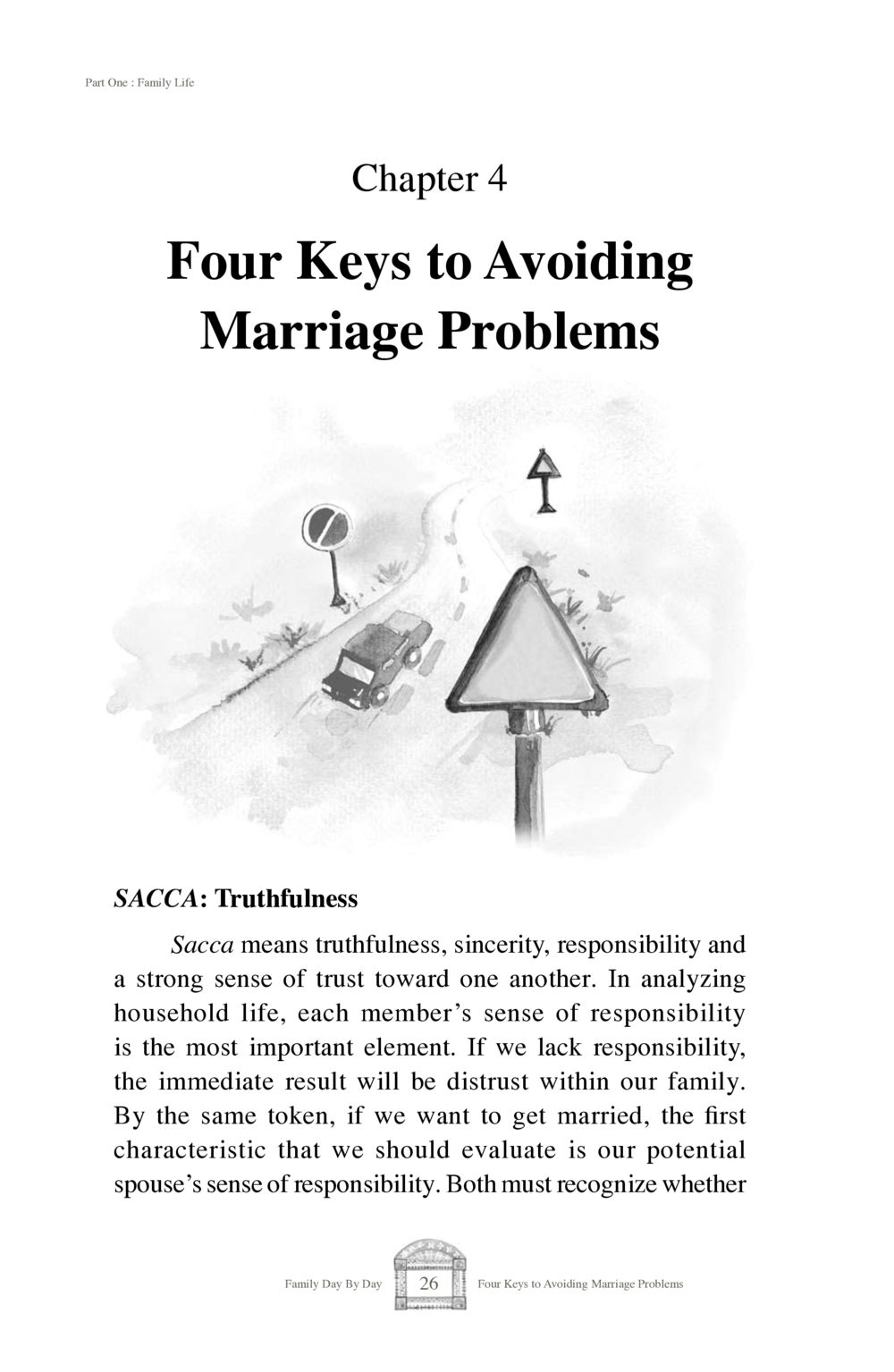 Four Keys to Avoiding Marriage Problems Family Day By Day หน้า 28