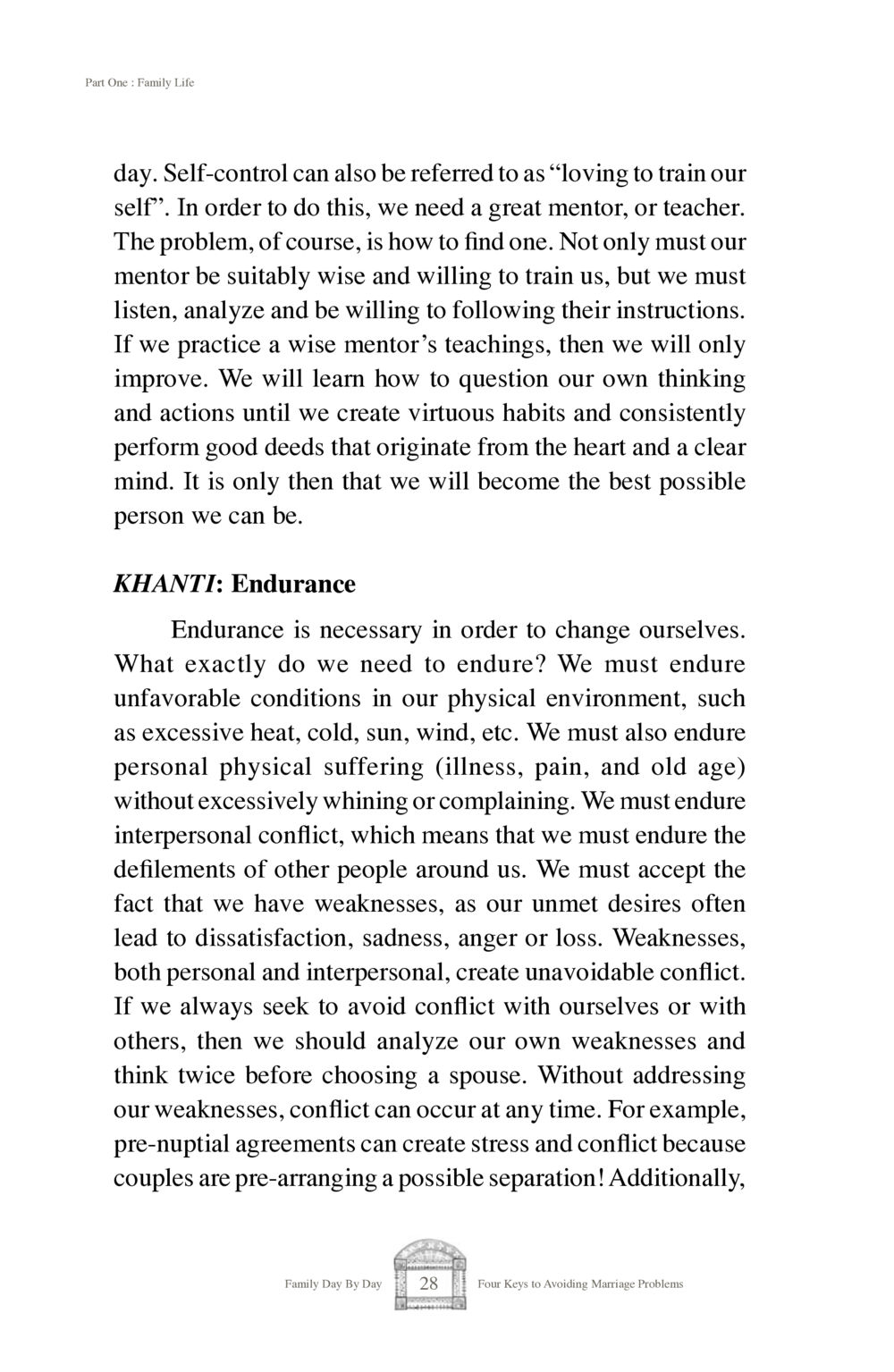 Family Life: Self-Control and Endurance Family Day By Day หน้า 30