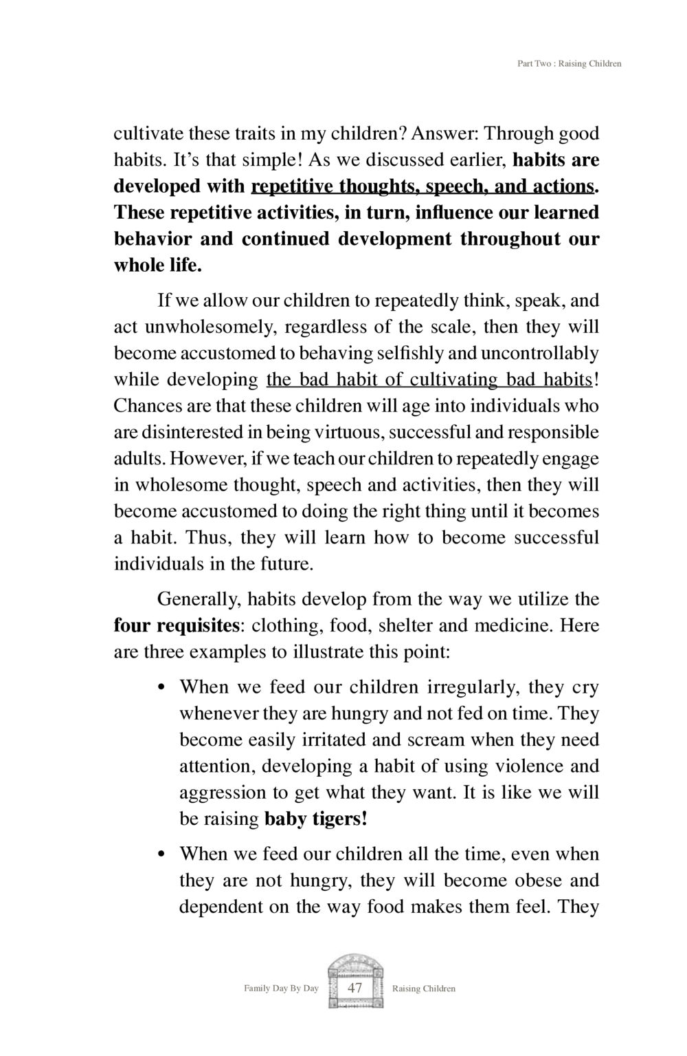 Raising Children: Cultivating Good Habits Family Day By Day หน้า 49