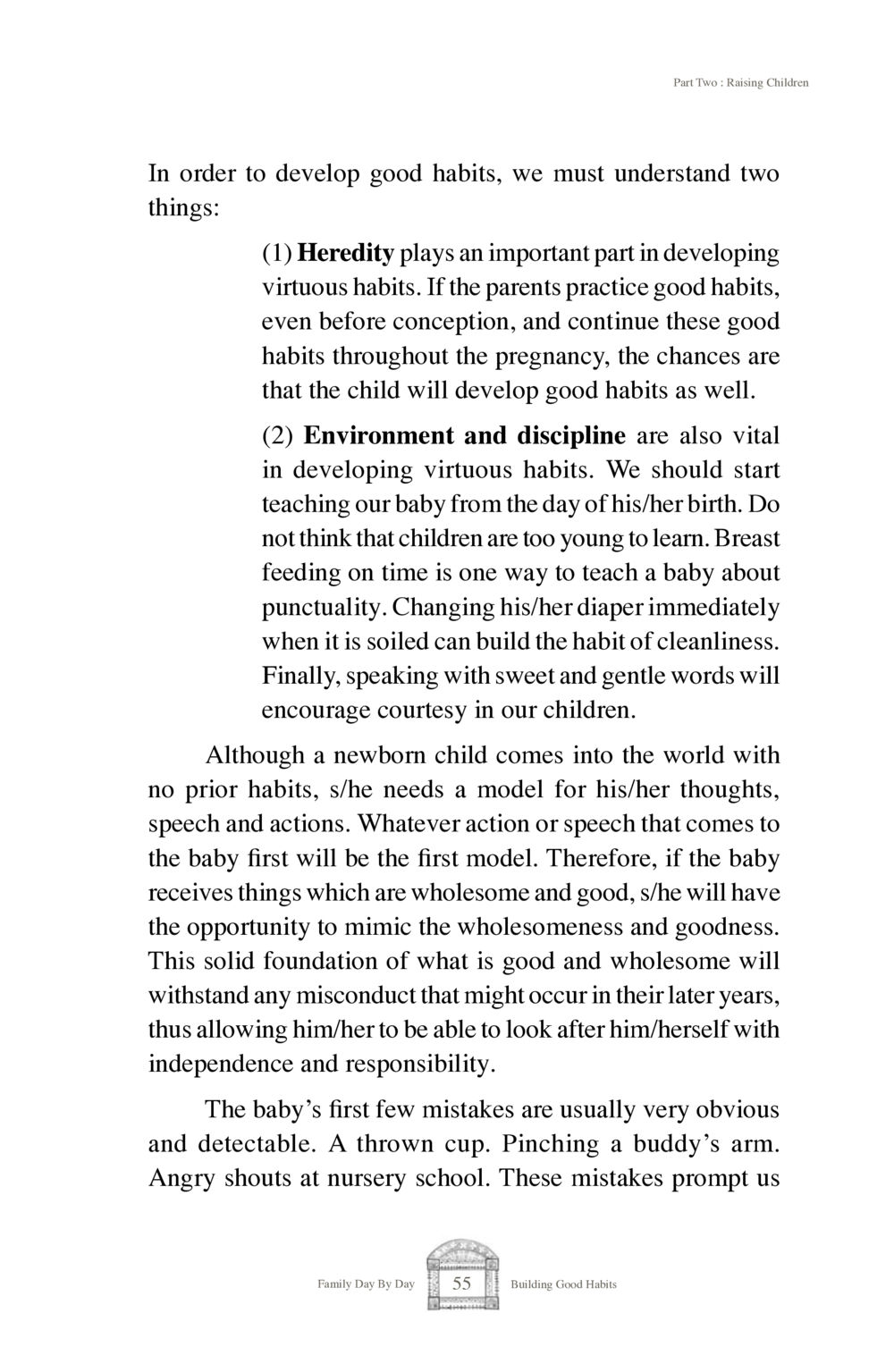 Raising Children: Building Good Habits Family Day By Day หน้า 57