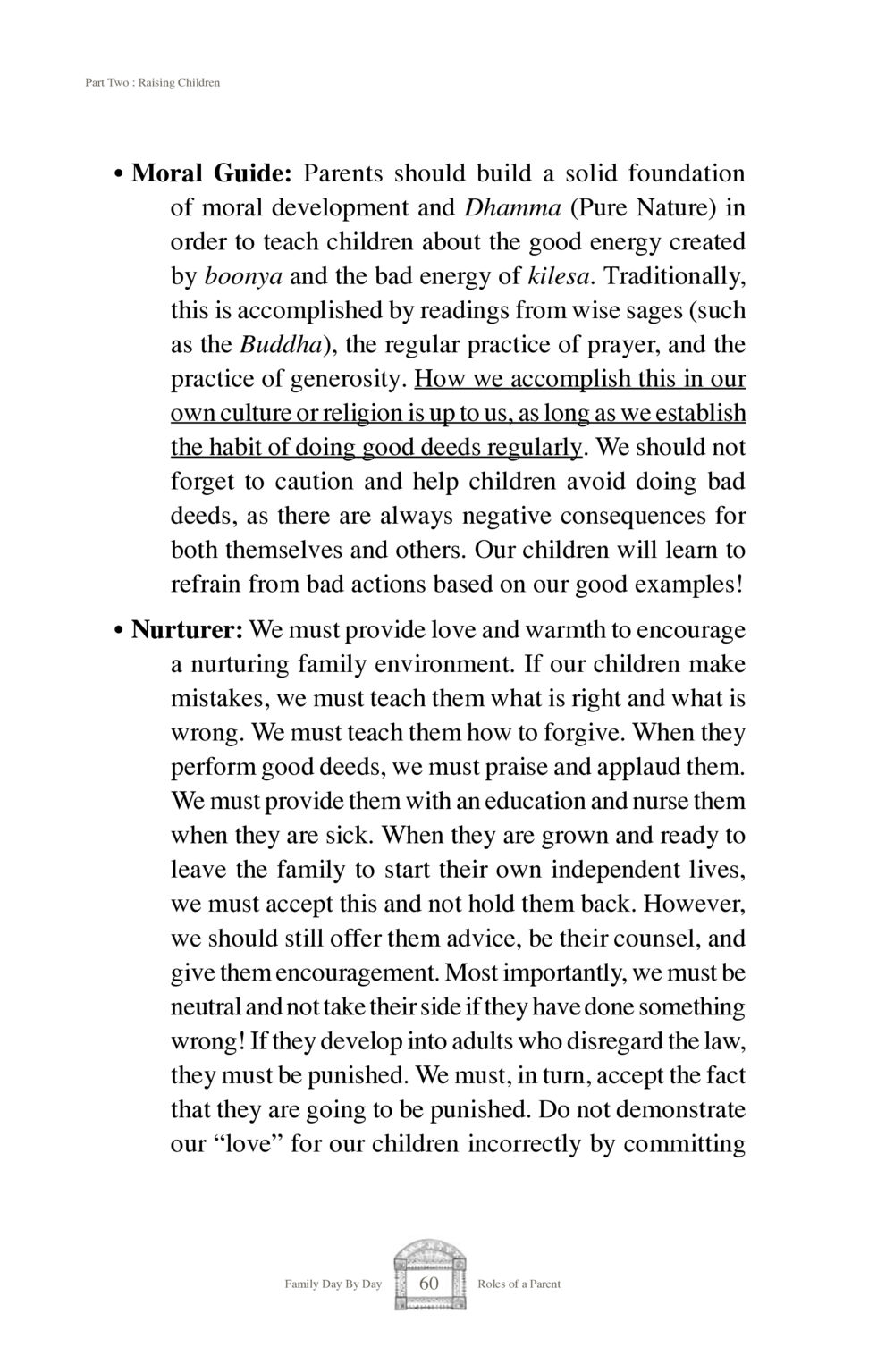 Raising Children: A Moral and Nurturing Approach Family Day By Day หน้า 62