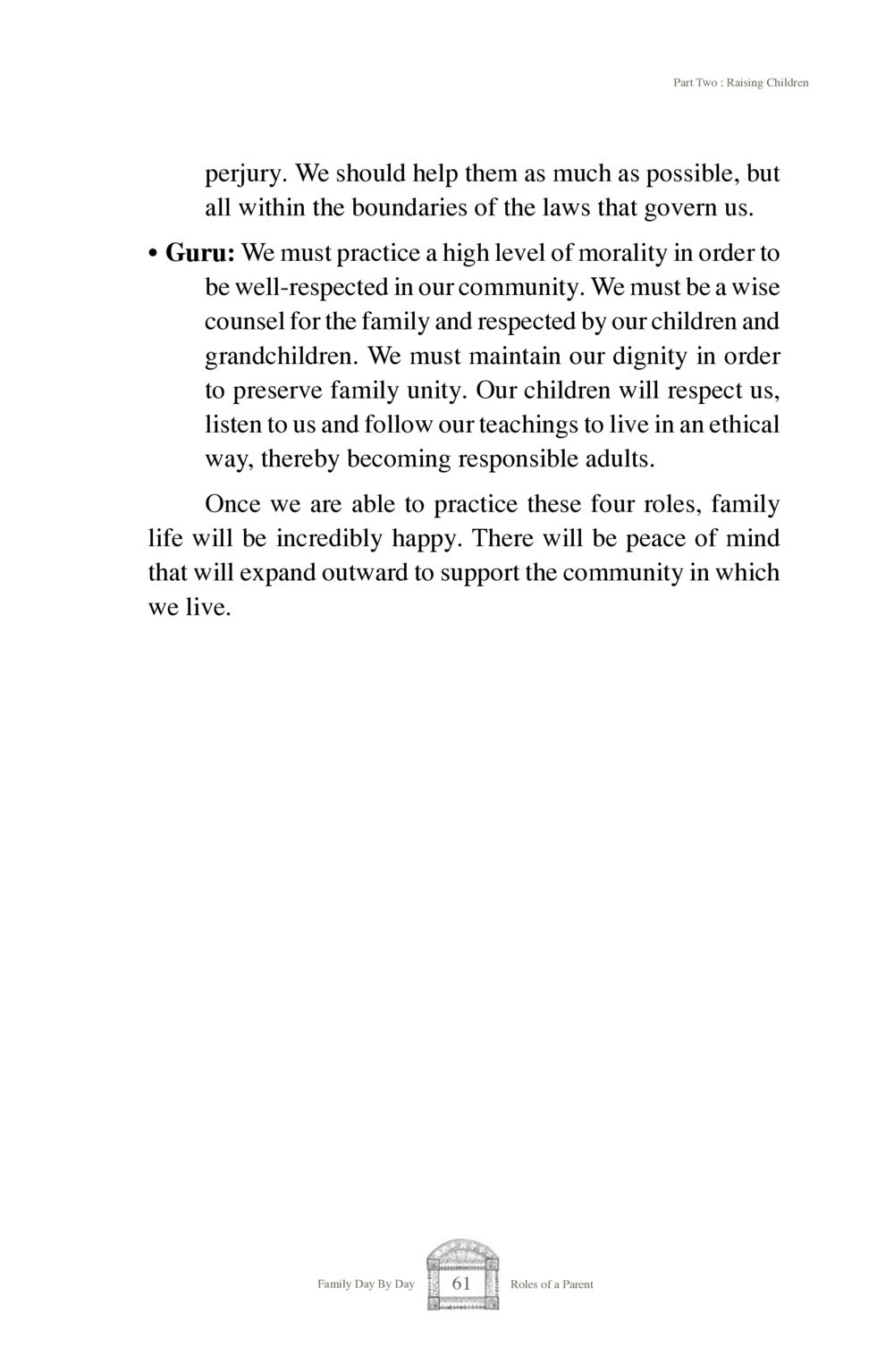 Raising Responsible Children: The Role of Parents Family Day By Day หน้า 63