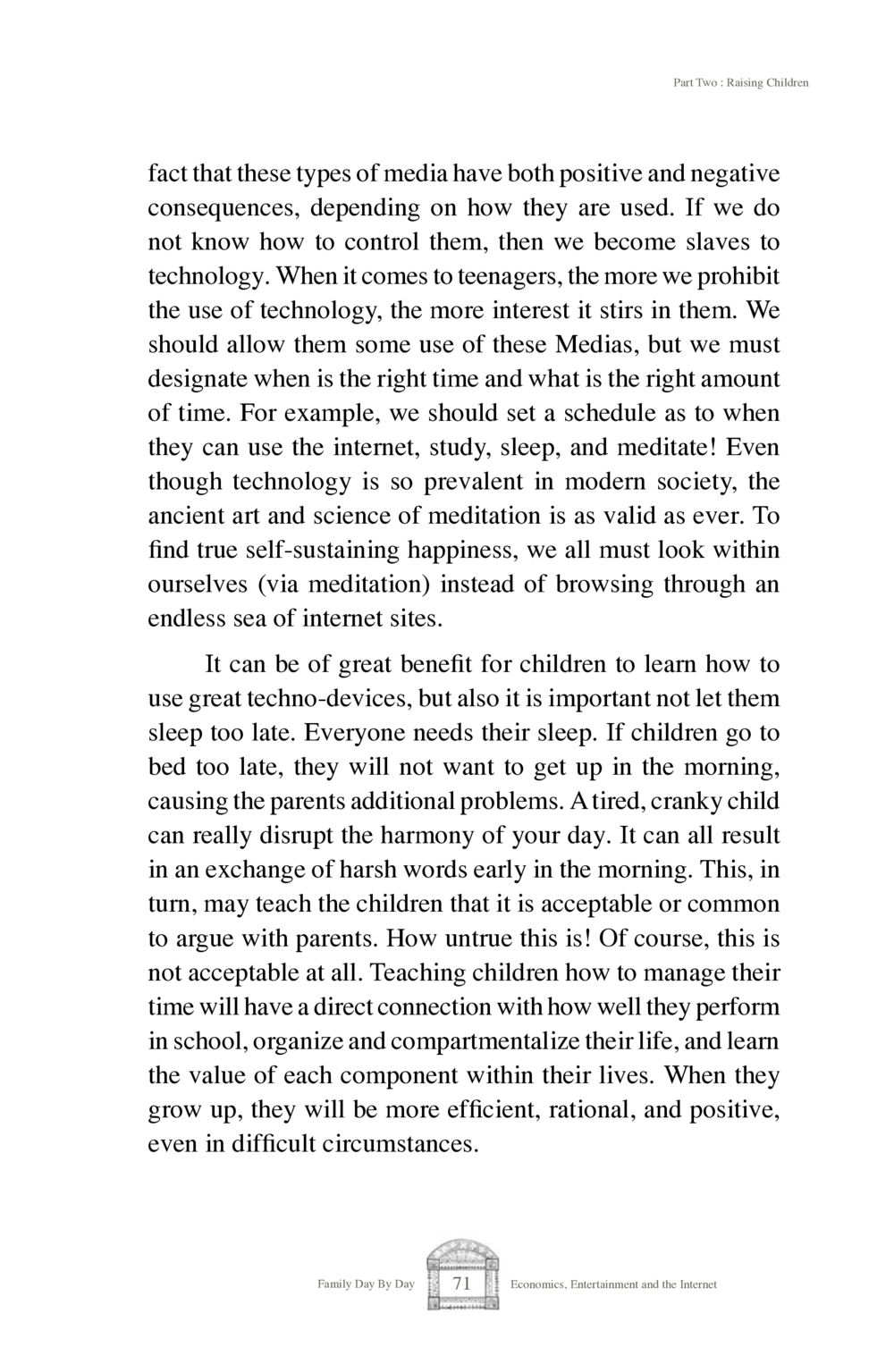 Raising Children in the Digital Age Family Day By Day หน้า 73