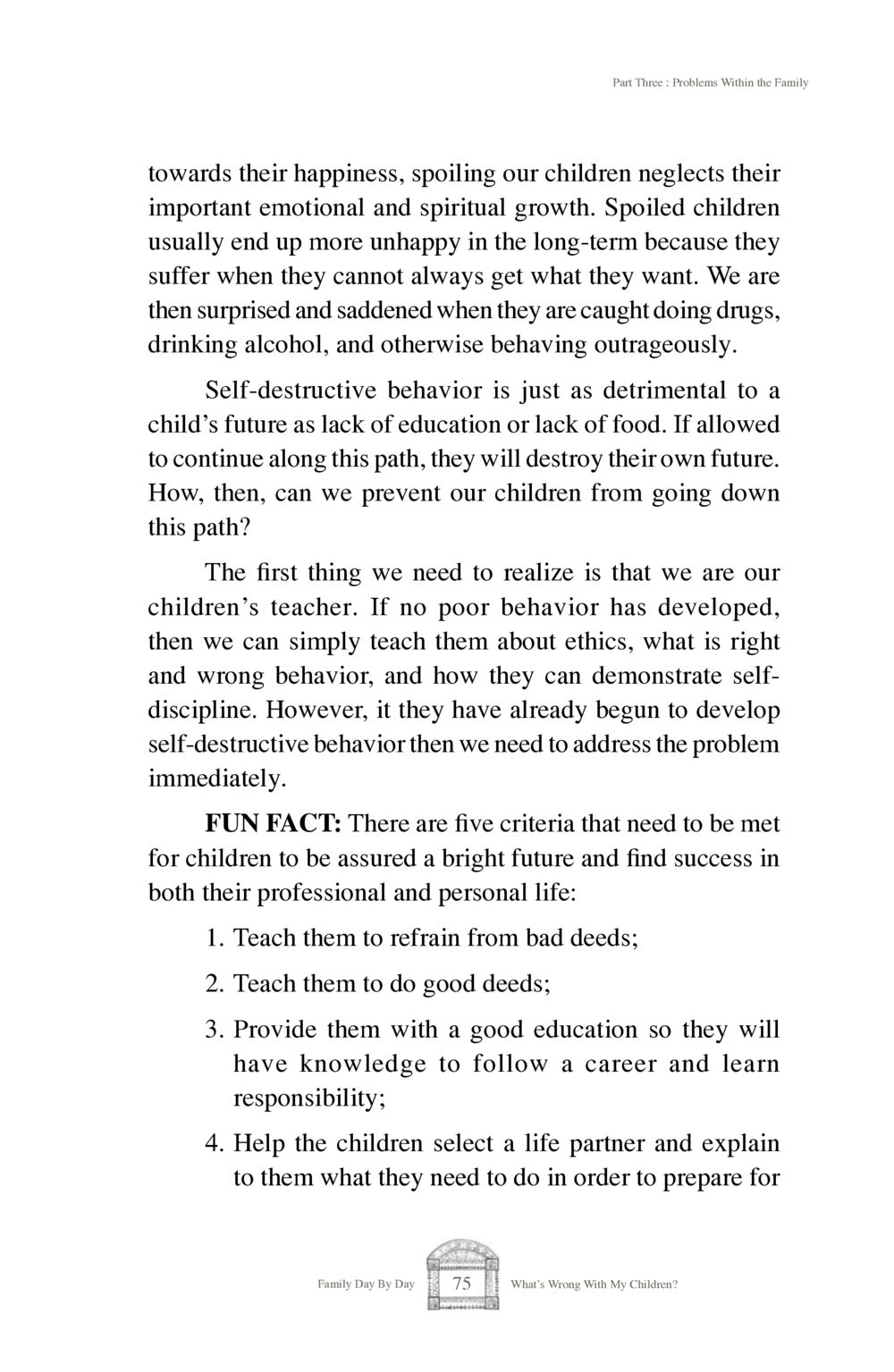 Addressing Family Issues for Child Development Family Day By Day หน้า 77