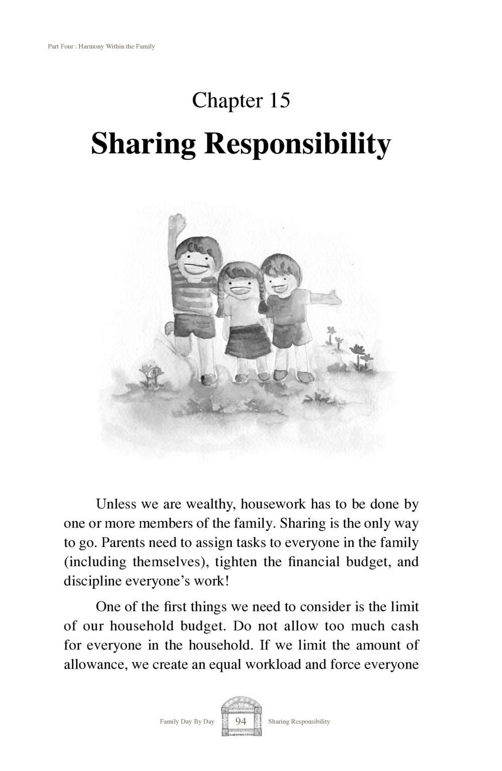 Harmony Within the Family: Sharing Responsibility Family Day By Day หน้า 96