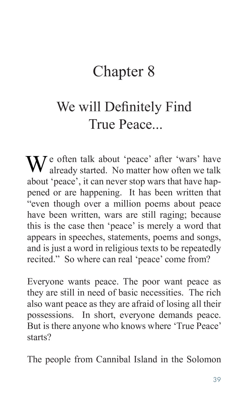 Finding True Peace: Beyond Words and Wars Golden Age of Inner Peace หน้า 39