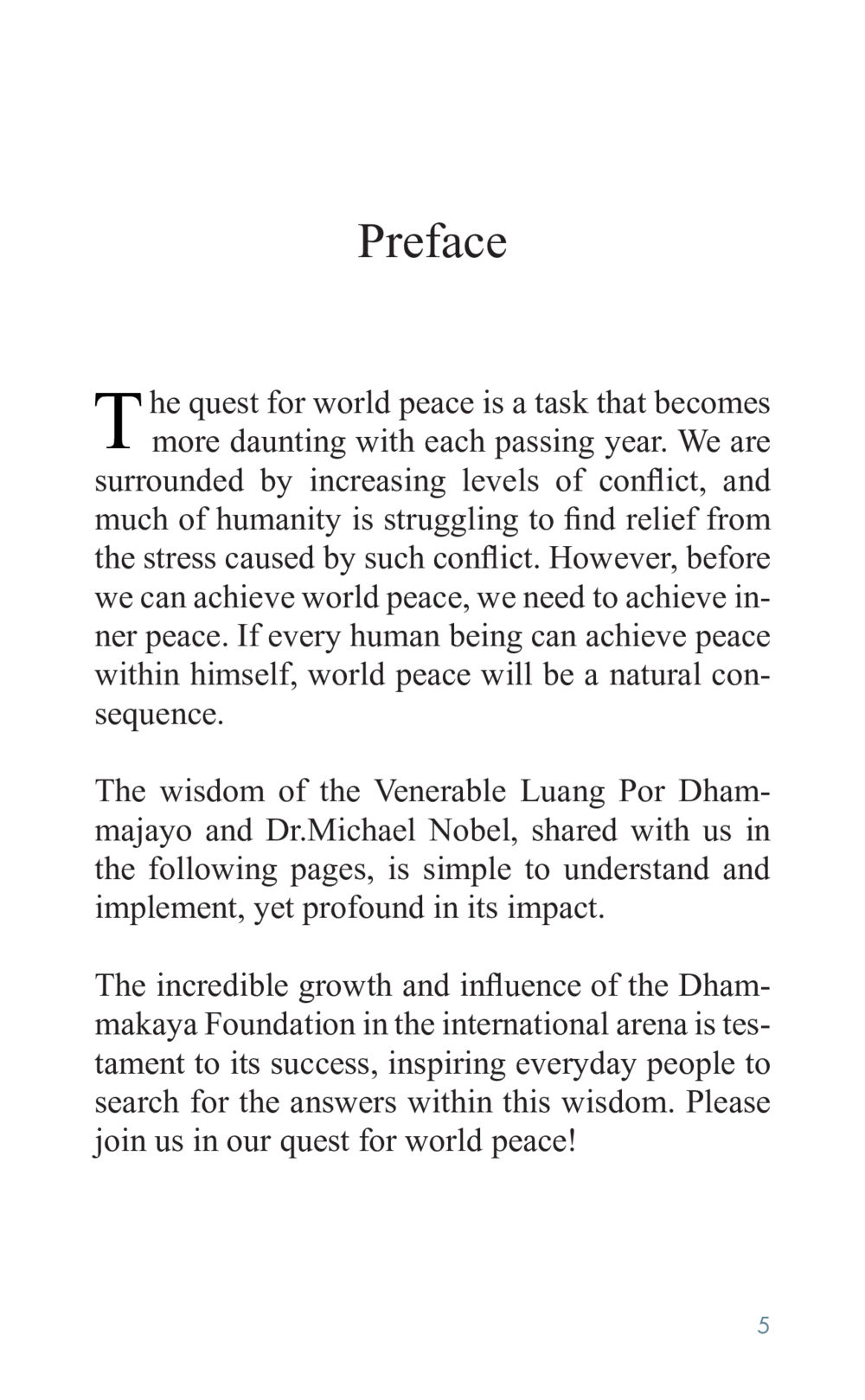 The Quest for World Peace Golden Age of Inner Peace หน้า 5