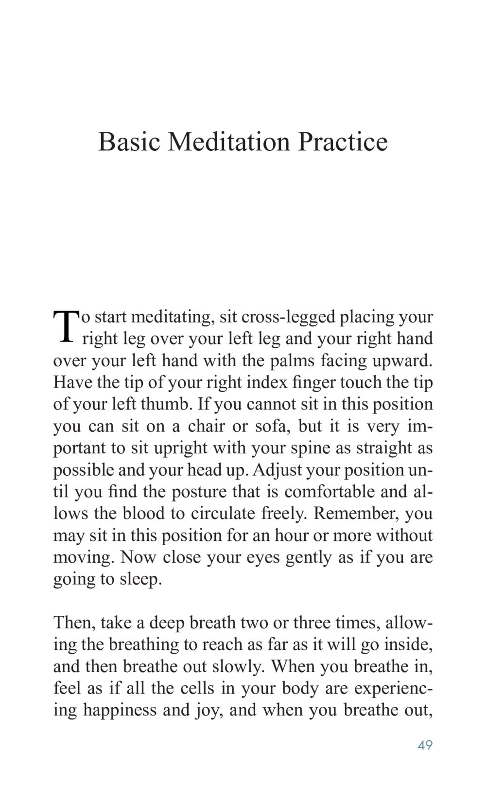 Basic Meditation Practice Golden Age of Inner Peace หน้า 49