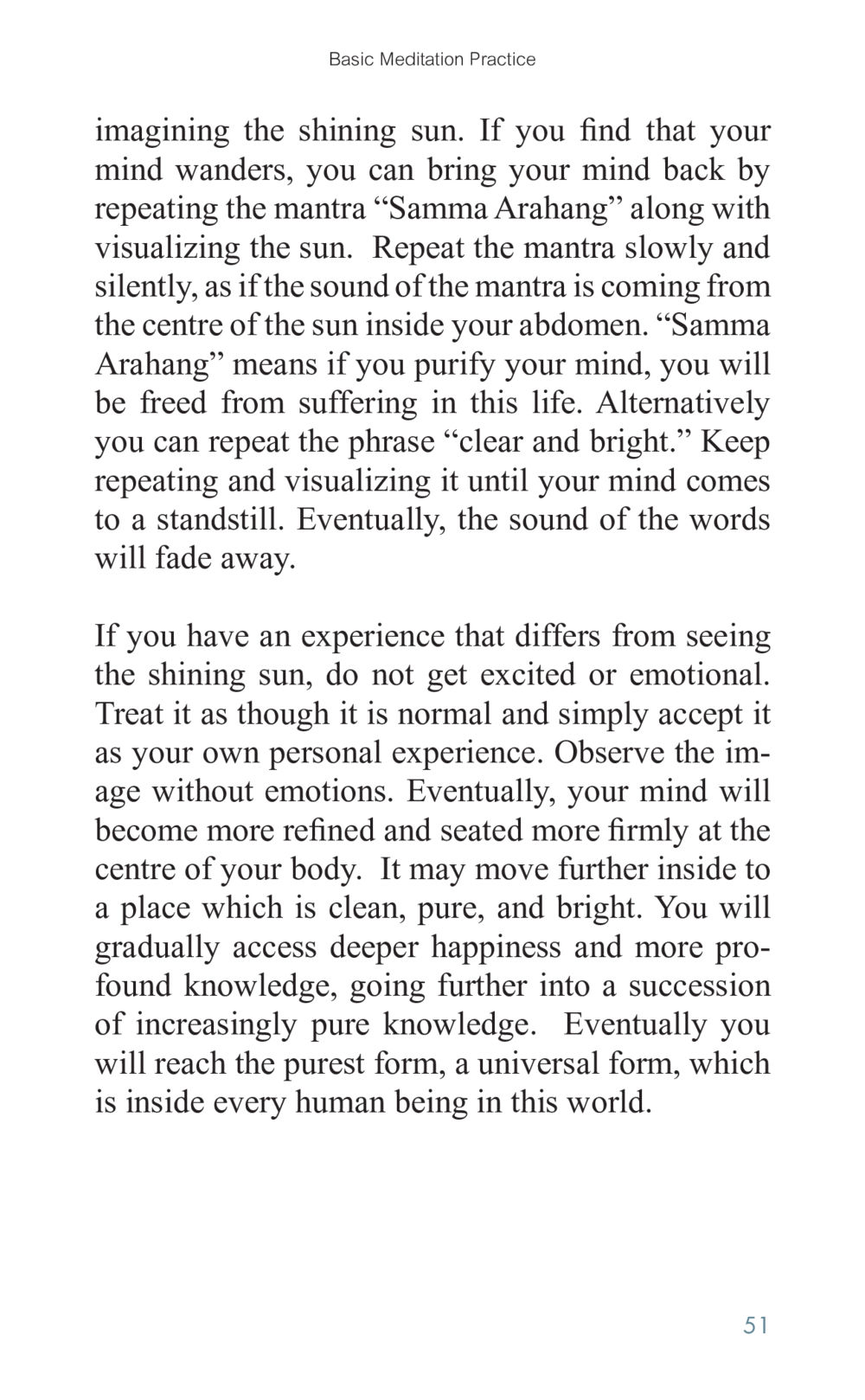 Basic Meditation Practice Golden Age of Inner Peace หน้า 51