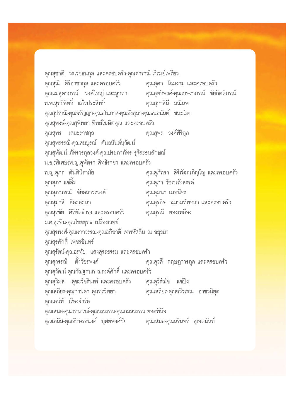 รายชื่อบุคคลในครอบครัวและผู้มีชื่อเสียง เปิดค่าย ตำนานสามเณรเตรียมบวชอุทิศชีวิต หน้า 230