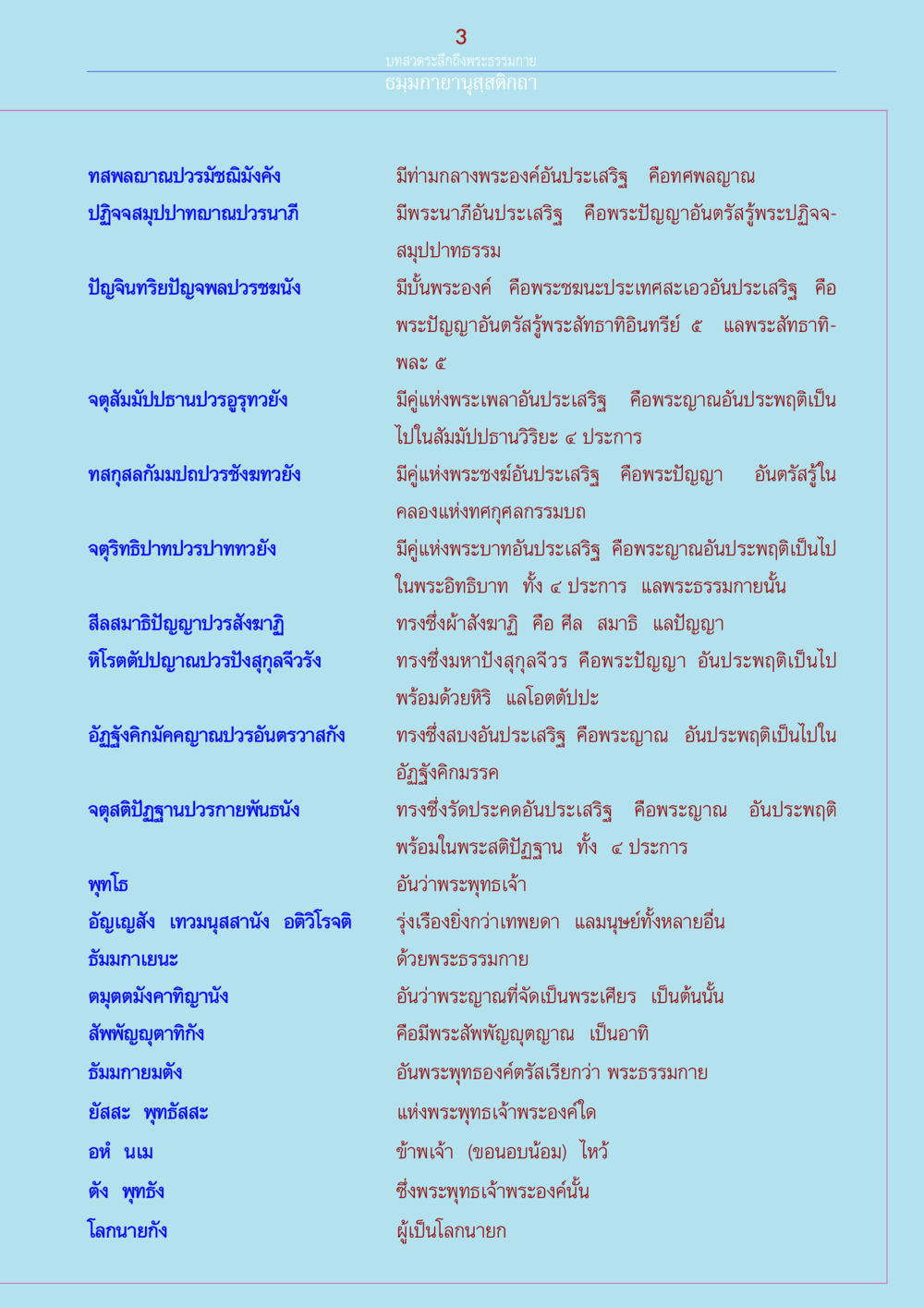 บทสวดระลึกถึงพระธรรมกาย ธรรมกายานุสติกถา หน้า 3