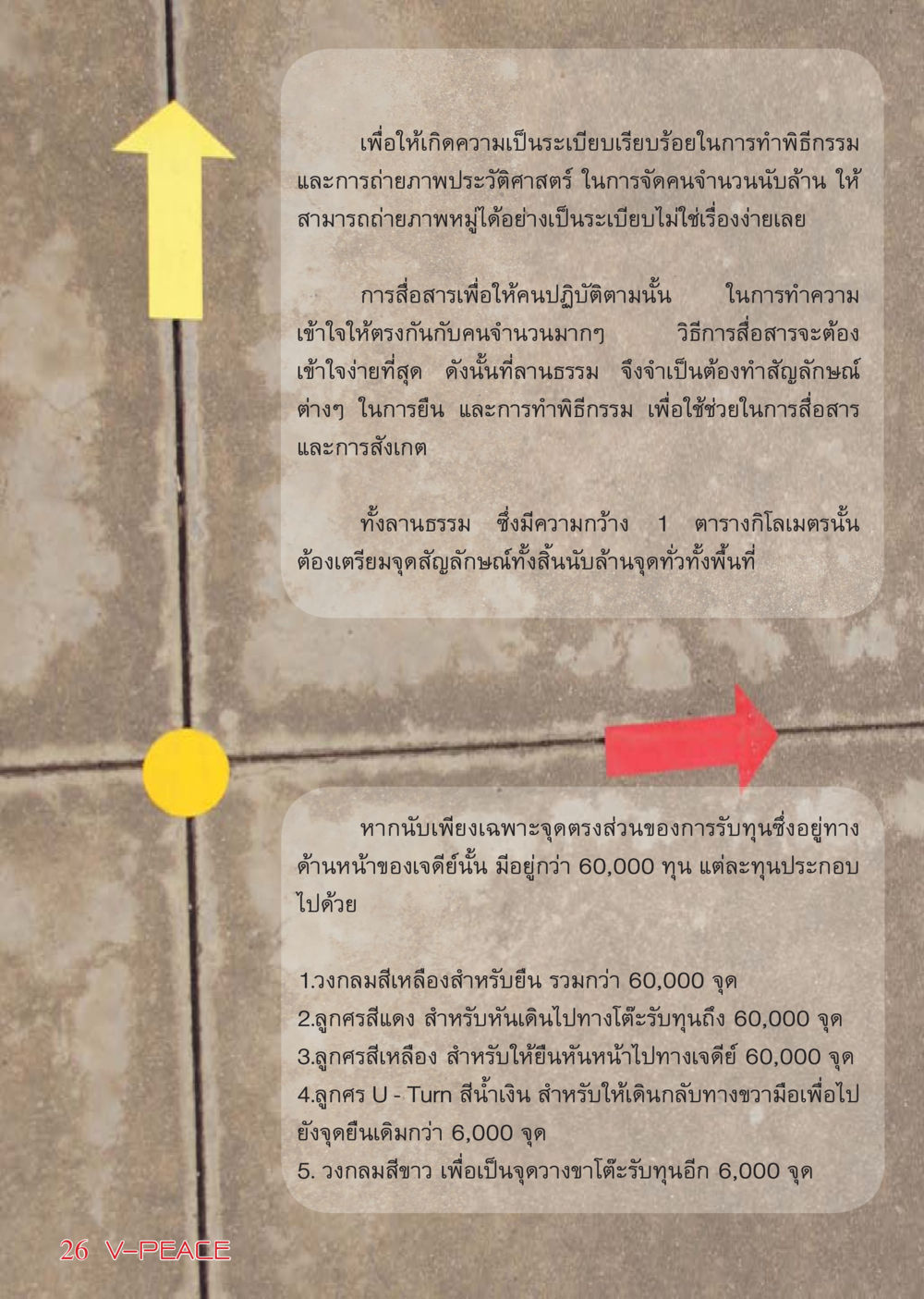 การจัดระเบียบพิธีกรรมและการถ่ายภาพประวัติศาสตร์ นิตยสาร V-Peace เดือนมีนาคม พ.ศ.2555 หน้า 26
