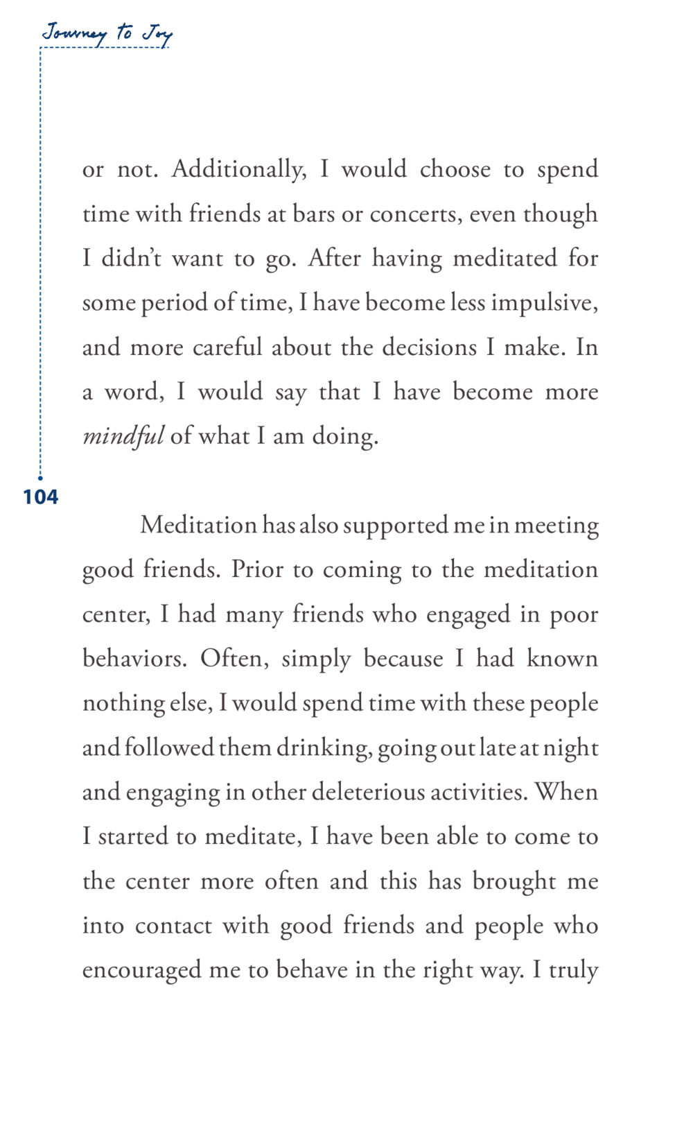 Journey to Joy: The Impact of Meditation on Social Choices Journey to joy หน้า 104