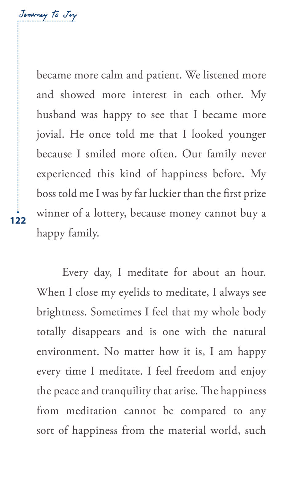 Journey to Joy: Cultivating Happiness through Meditation Journey to joy หน้า 122