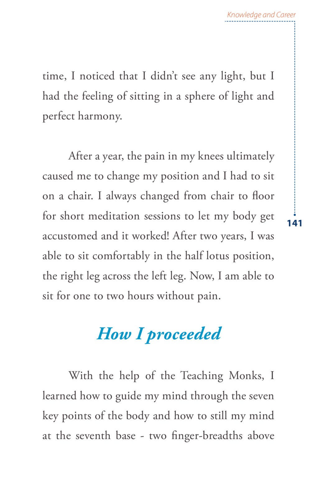 Meditation Journey and Its Impact on Career Journey to joy หน้า 141