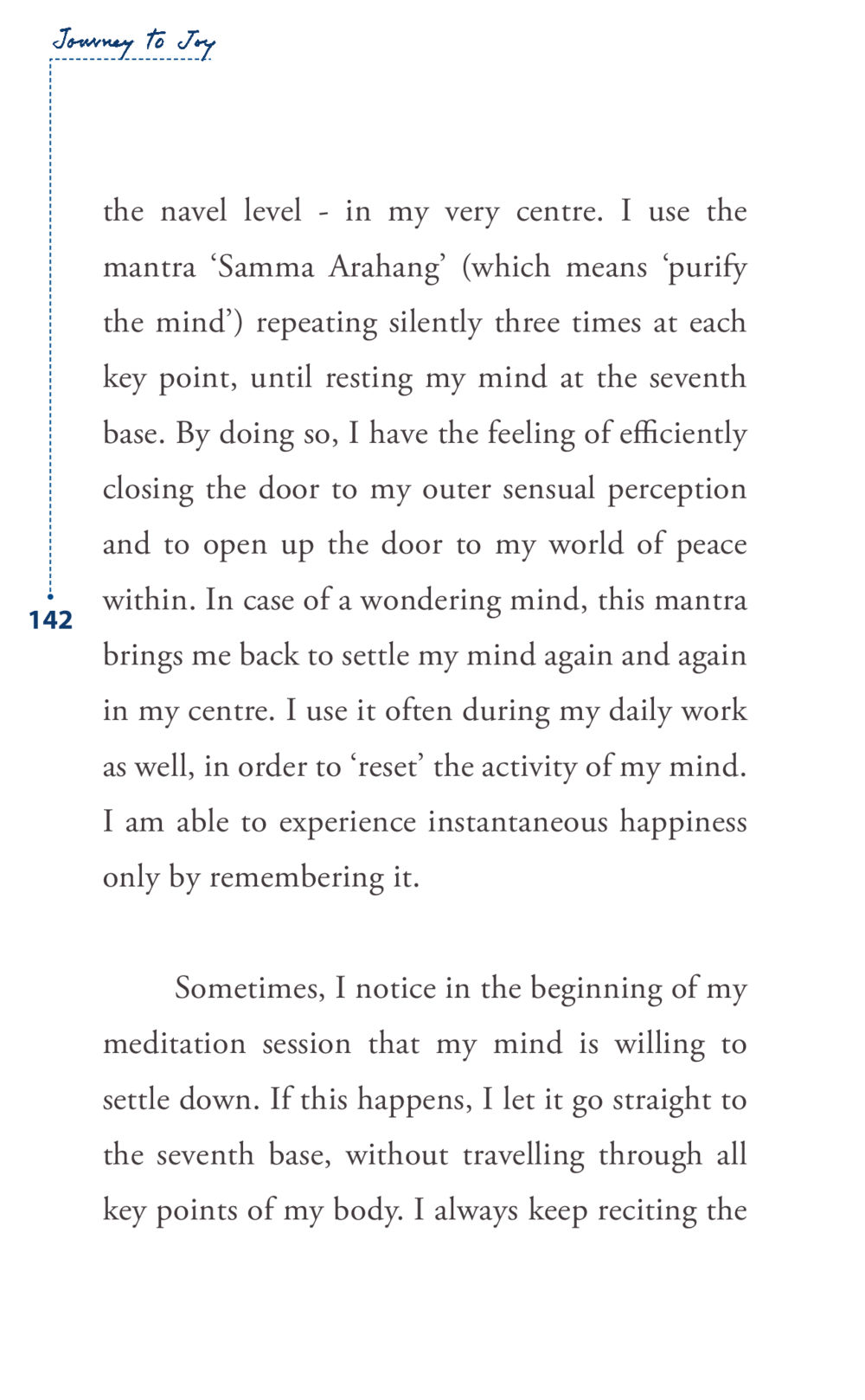 Journey to Joy: Finding Inner Peace Through Meditation Journey to joy หน้า 142