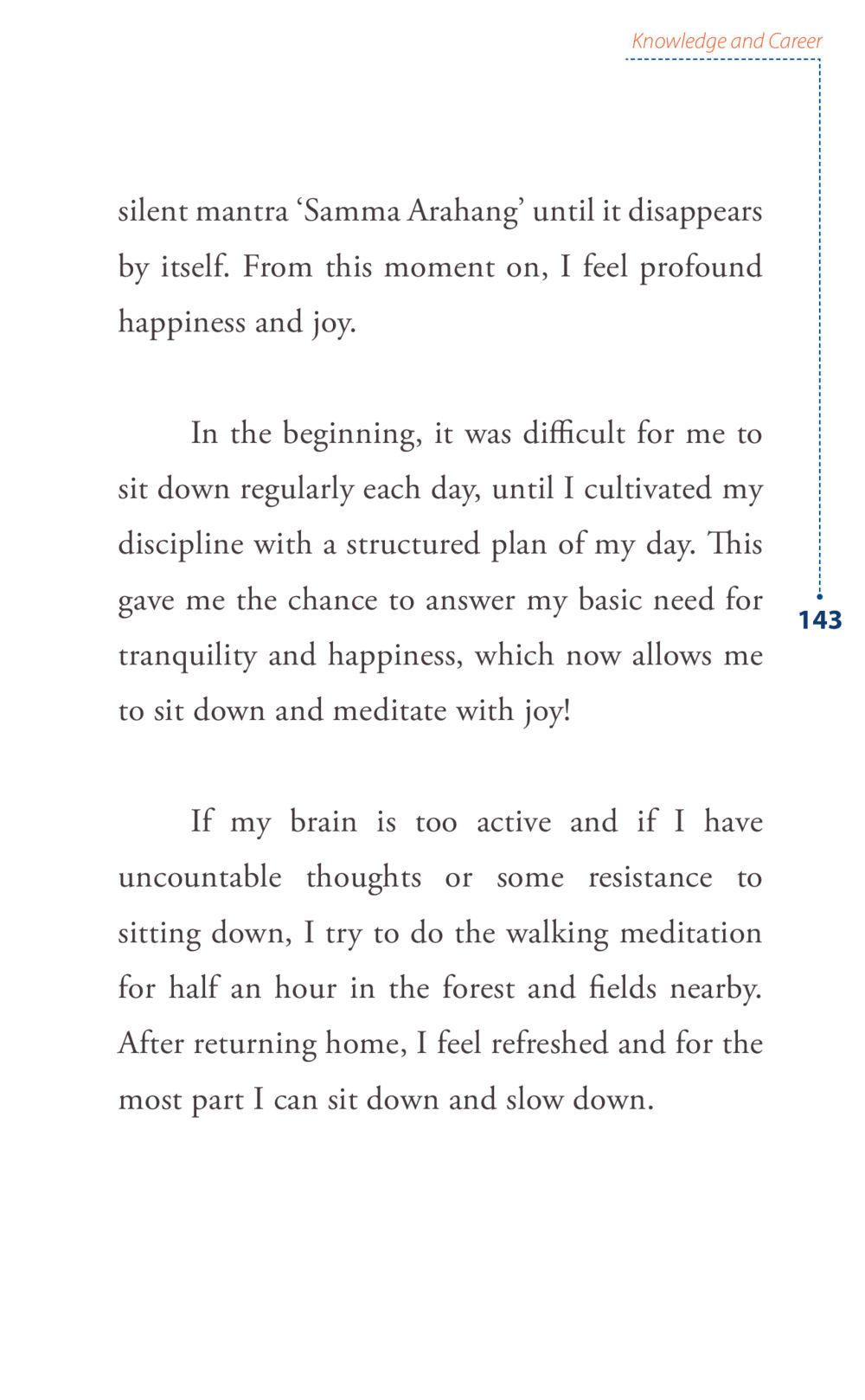 Meditation and Finding Joy Journey to joy หน้า 143