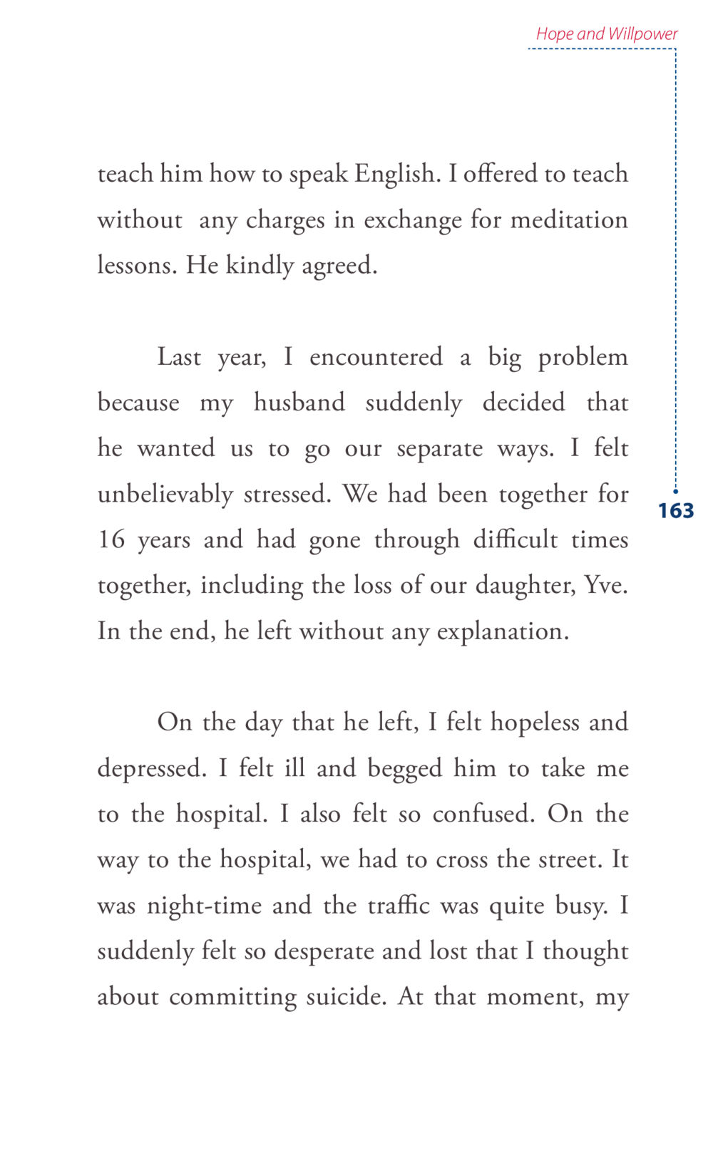 Hope and Willpower Journey to joy หน้า 163