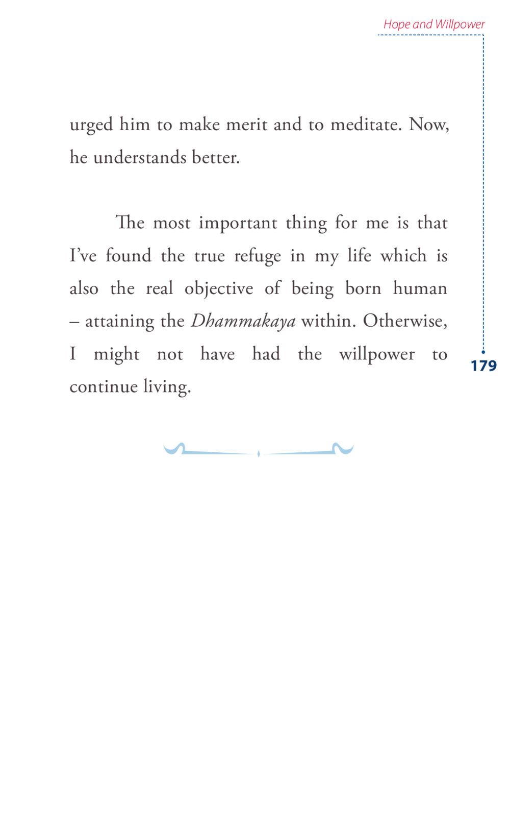 Hope and Willpower in Finding True Refuge Journey to joy หน้า 179