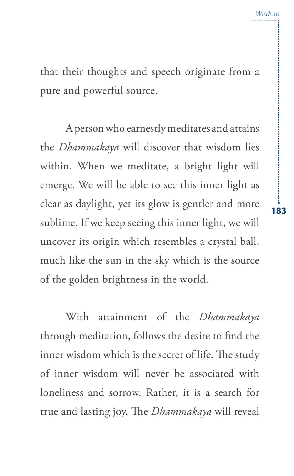 Discovering Inner Wisdom through Dhammakaya Meditation Journey to joy หน้า 183