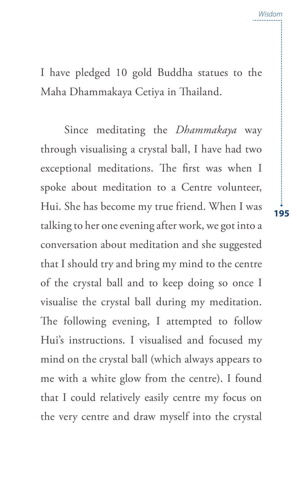 Wisdom and Meditation Journey to joy หน้า 195