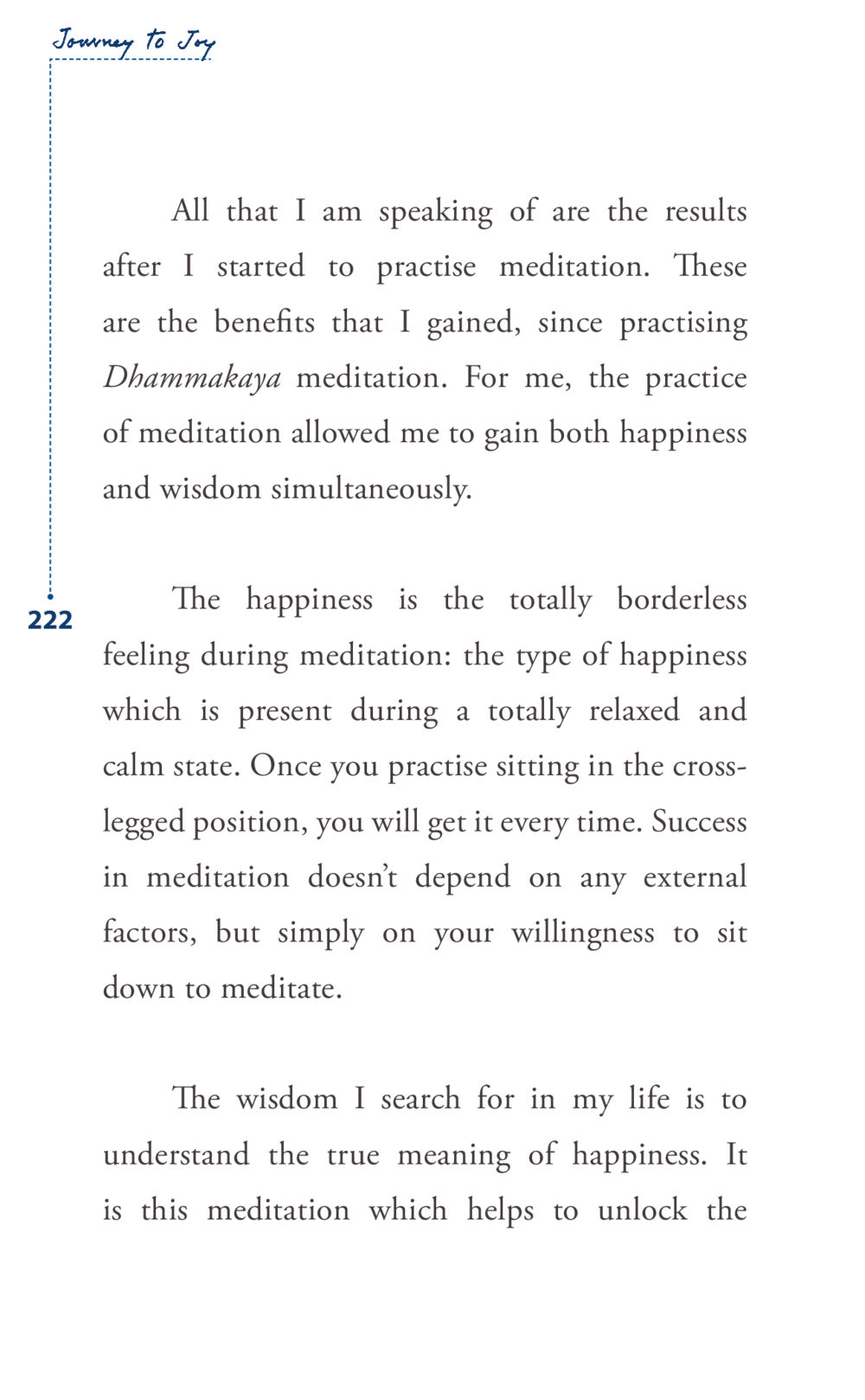 Journey to Joy: The Benefits of Dhammakaya Meditation Journey to joy หน้า 222