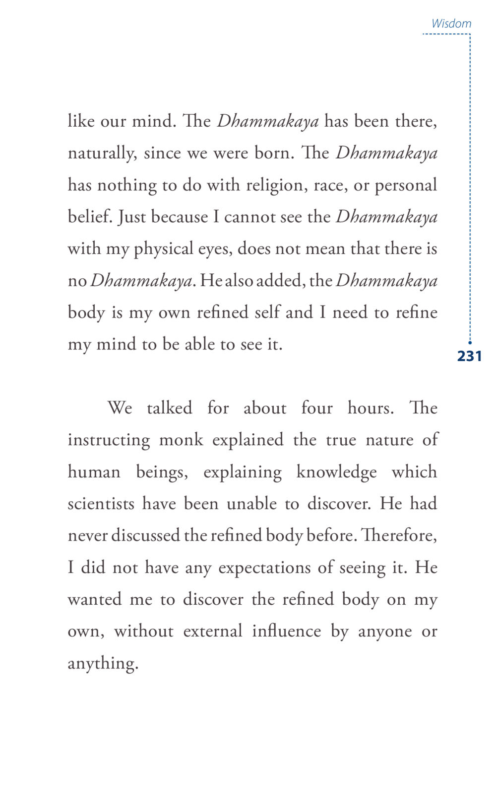 Understanding Dhammakaya: The Nature of Wisdom Journey to joy หน้า 231