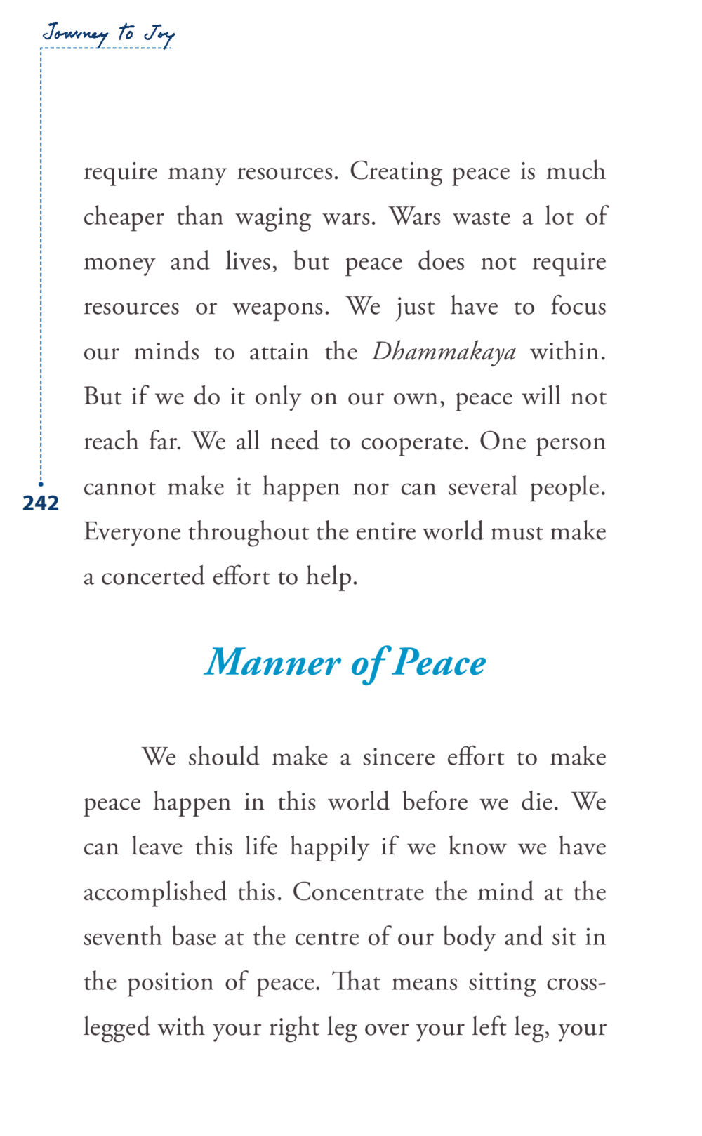 Journey to Joy: Creating Peace in the World Journey to joy หน้า 242