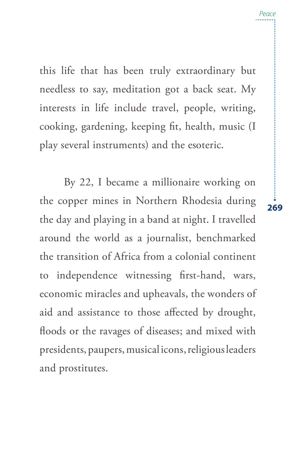 A Life of Extraordinary Experiences Journey to joy หน้า 269