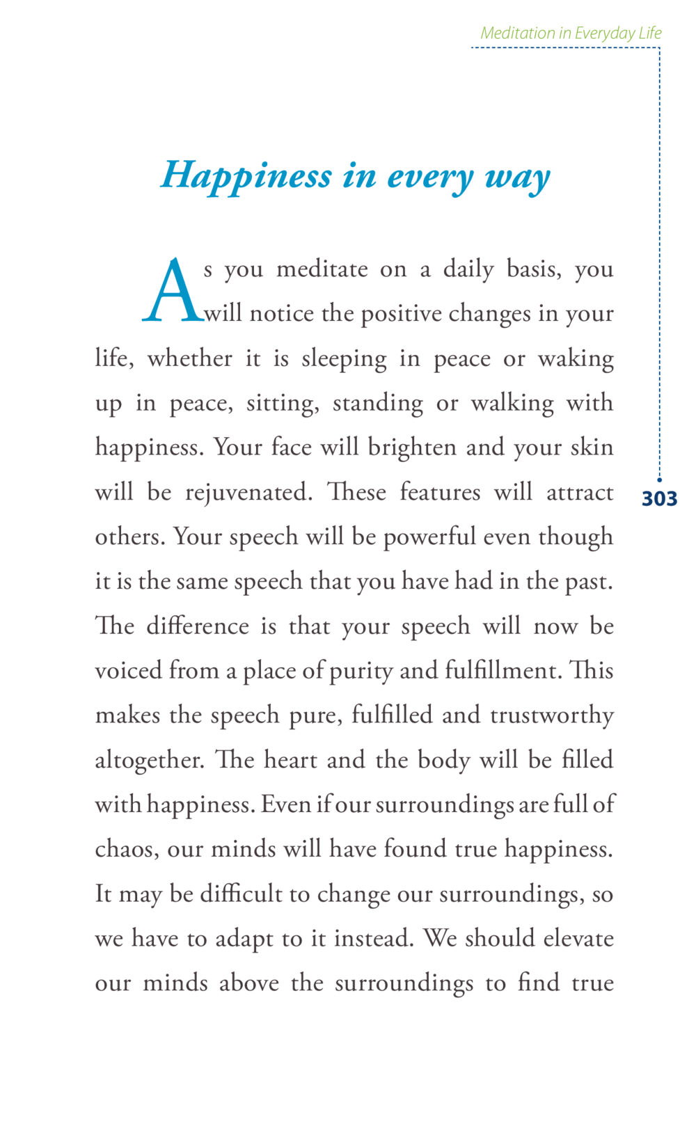 Meditation in Everyday Life Journey to joy หน้า 303