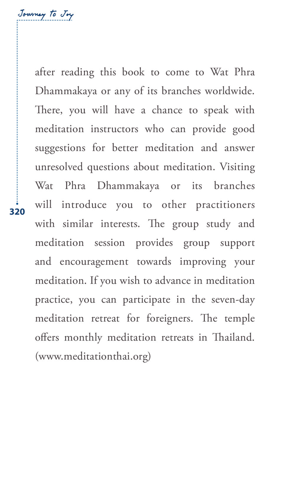 Journey to Joy: Enhancing Meditation Practices Journey to joy หน้า 320