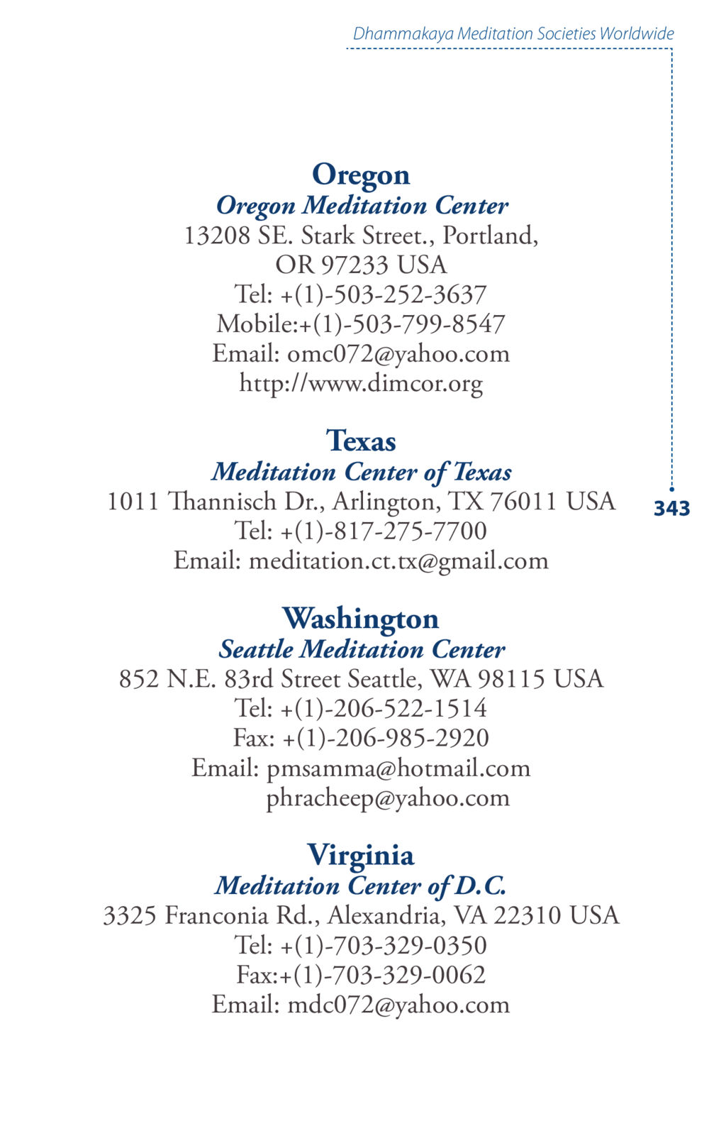 Dhammakaya Meditation Centers in the USA Journey to joy หน้า 343
