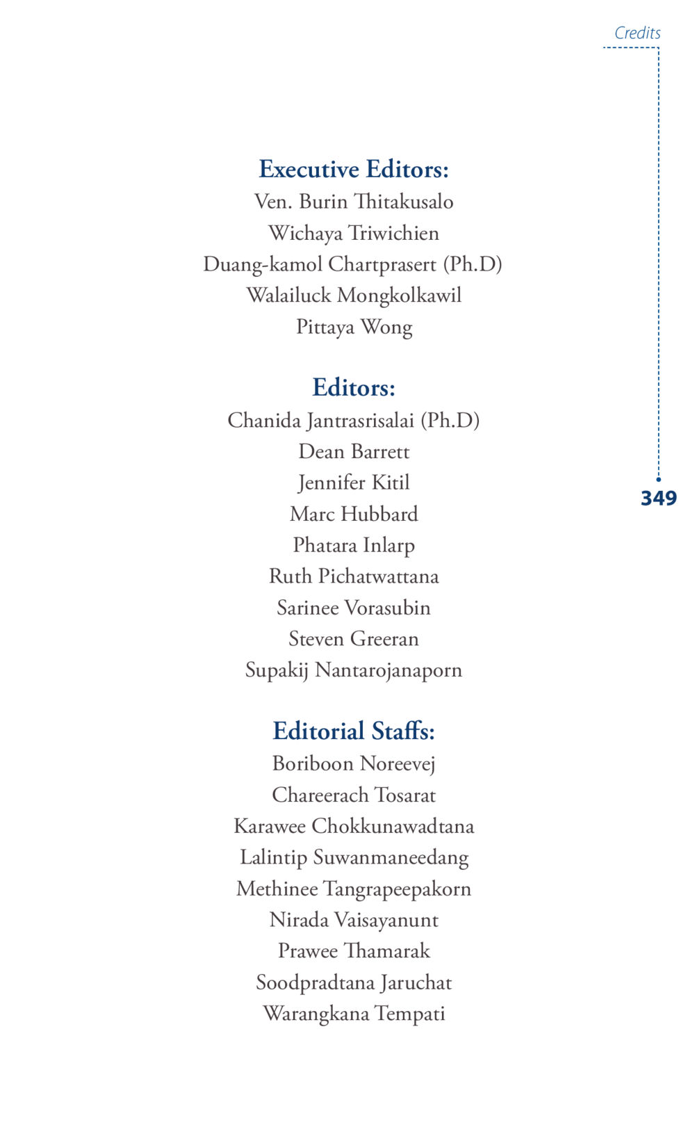 Editorial Team and Staff Overview Journey to joy หน้า 349