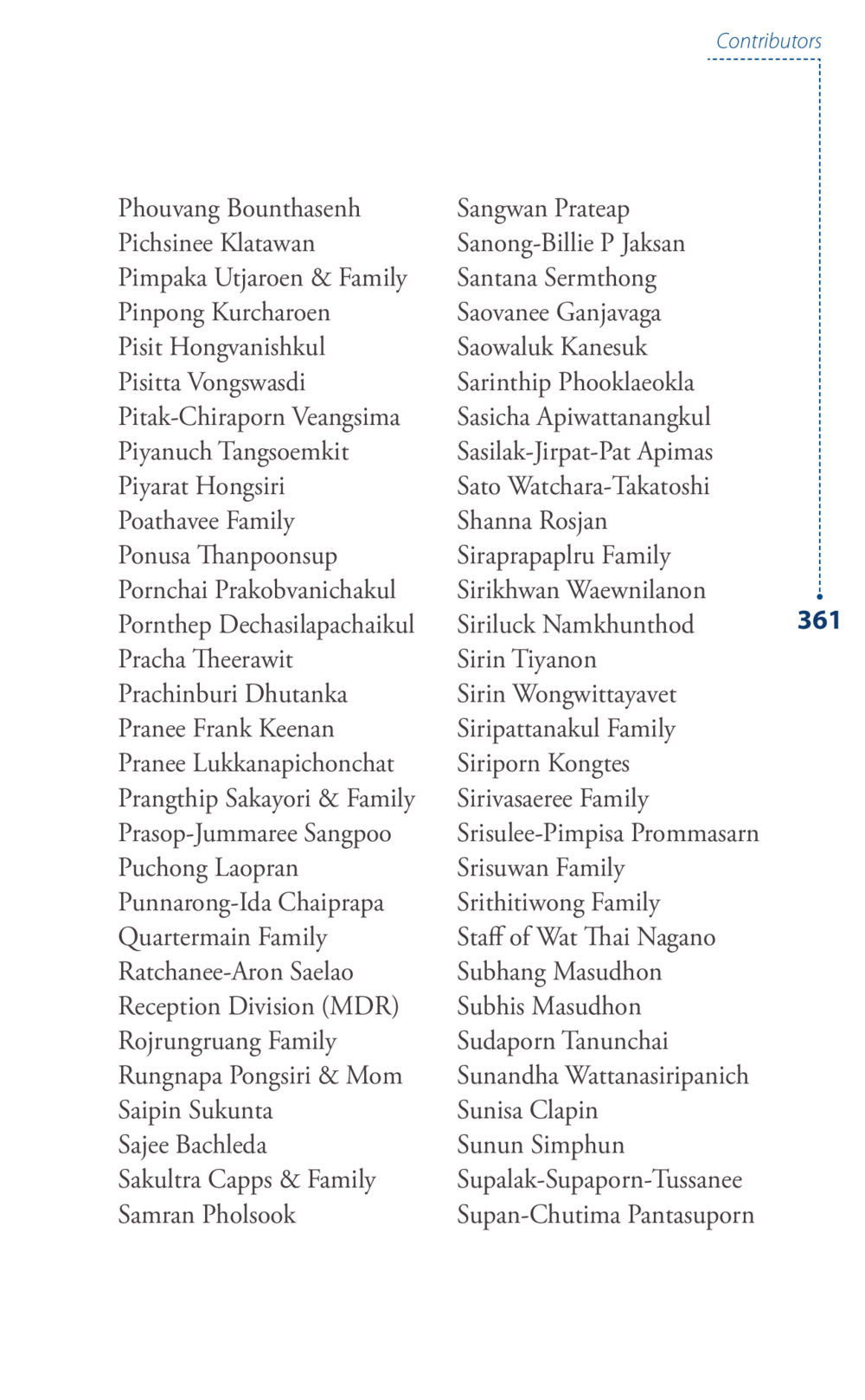 Contributors List Journey to joy หน้า 361